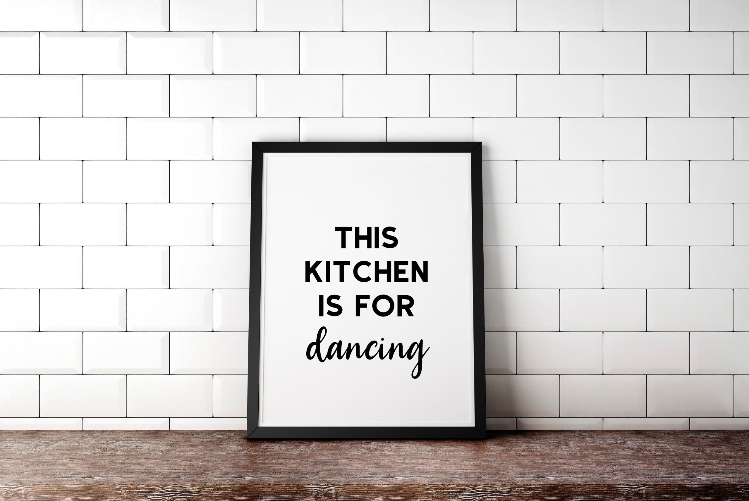This Kitchen is for Dancing Minimalist Art Print - Kitchen Wall Art - Minimalist Typography Wall Decor - Kitchen Print Art - Image 3