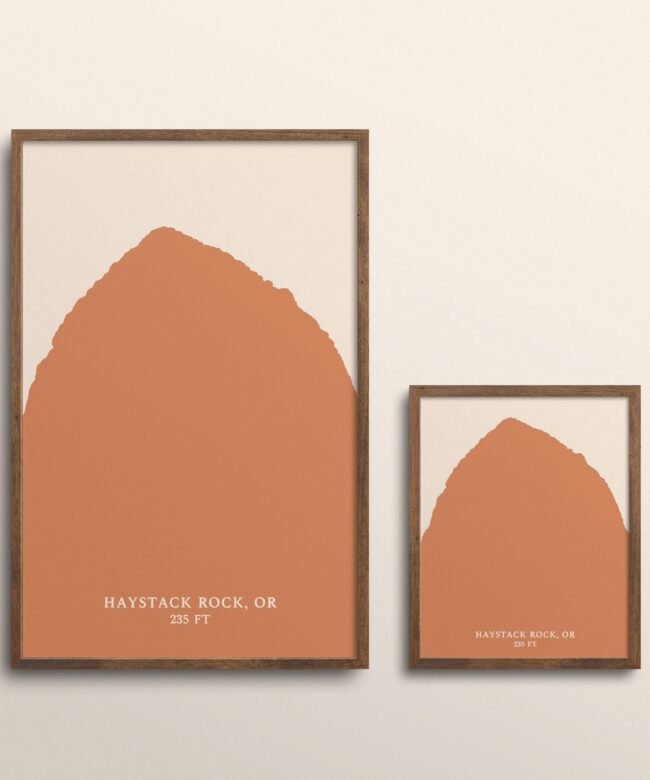 Haystack Rock Oregon Abstract Print - Cannon Beach Art - Oregon Art - PNW Art - Beach Art Decor - Abstract Minimalist Art