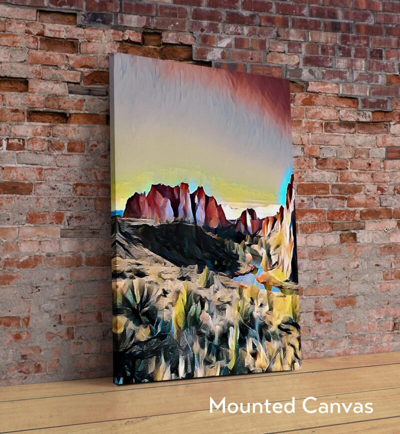 Smith Rock State Park, Oregon Digital Watercolor Art Print - PNW - Colorful - Cheerful - Oregon Nature - Travel - Image 2