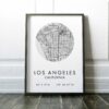 Los Angeles California Map, Los Angeles CA Map, Los Angeles Map, Los Angeles Print, Map Los Angeles, Los Angeles GPS  Print, LA Street Map