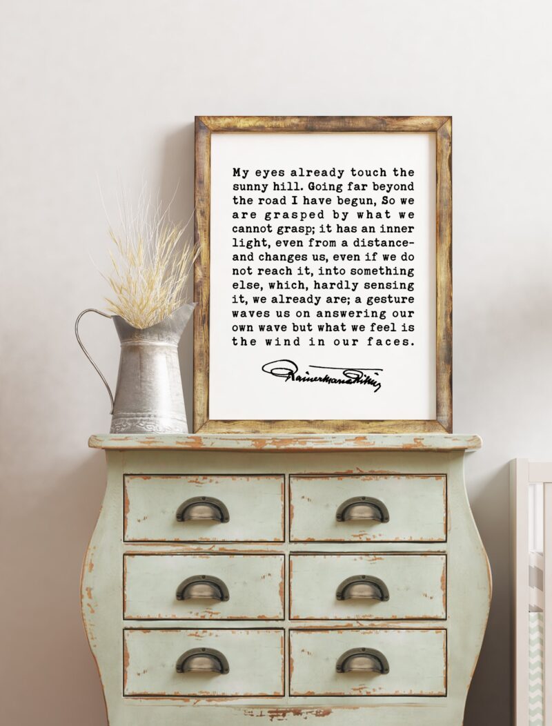 A Walk Rainer Maria Rilke My eyes already touch the sunny hill - A Walk Poem by Rainer Maria ...