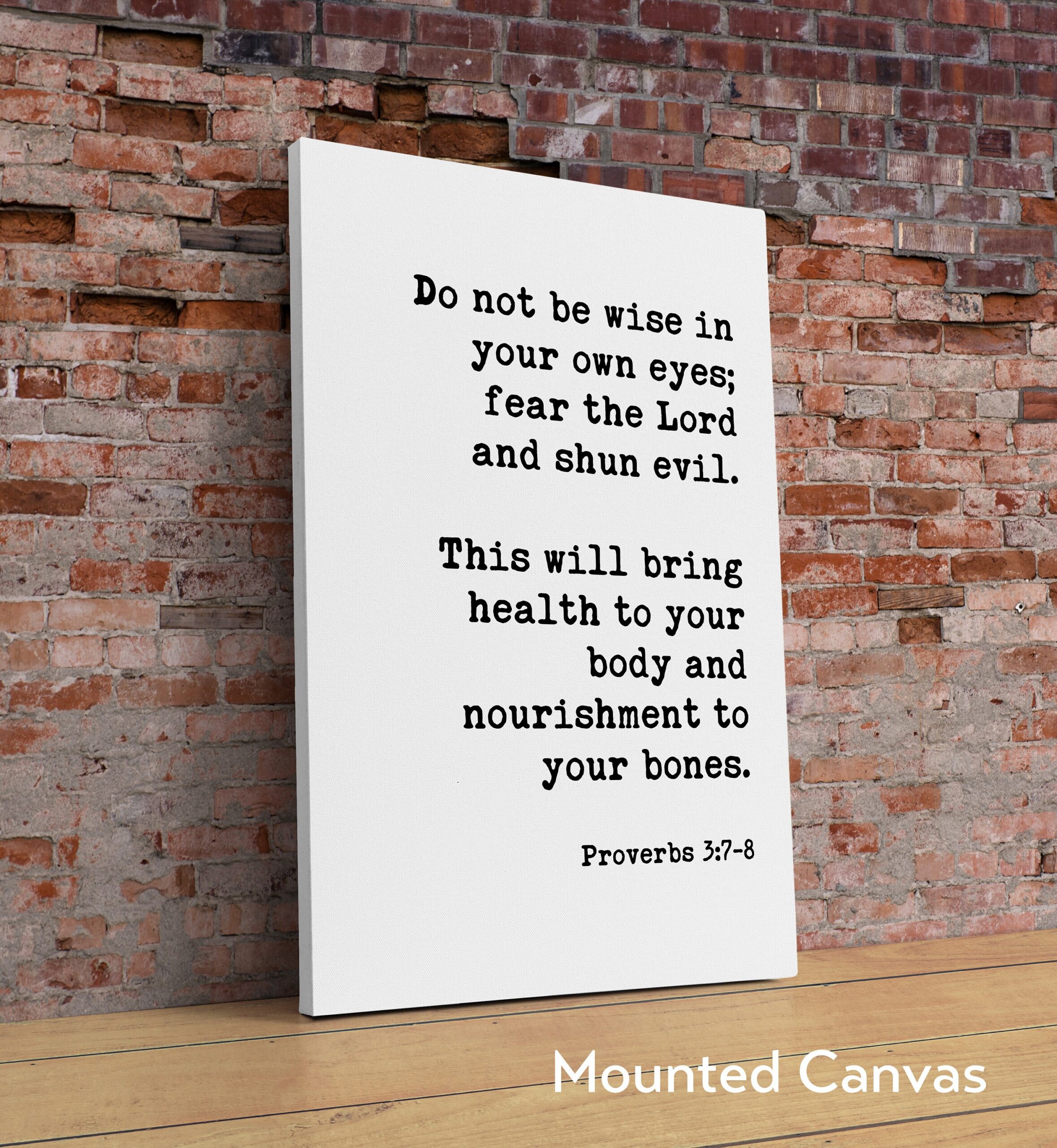 Proverbs 3:7-8 Do Not Be Wise In Your Own Eyes Fear The Lord and Shun Evil Art Print - Faith Quotes - Religious Scripture - Bible Verse Art - Image 2