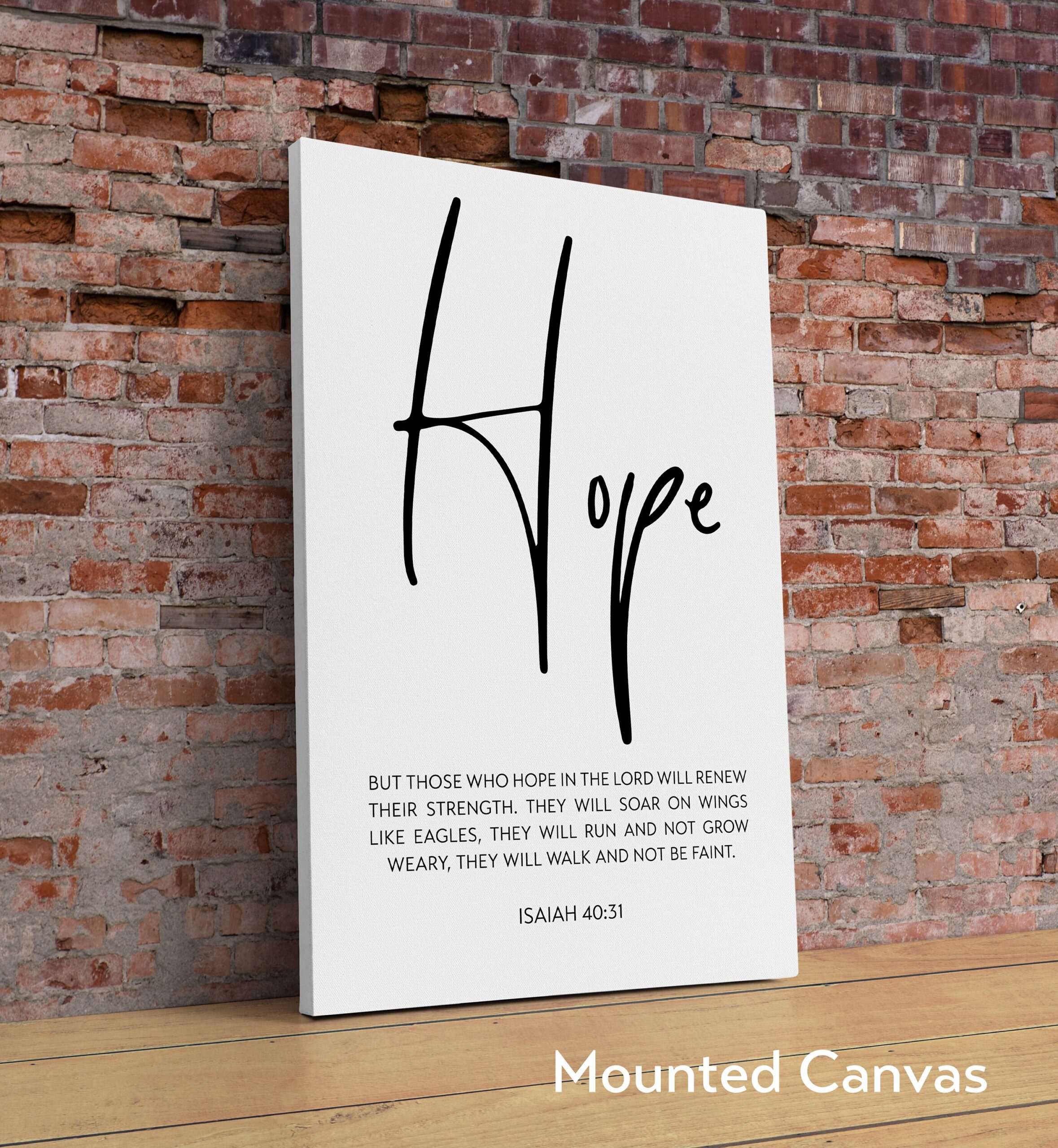 Isaiah 40:31 - But those who hope in the Lord will renew their strength... Typography Art Print - Hope - Bible Verse - Uplifting - Inspire - Image 2