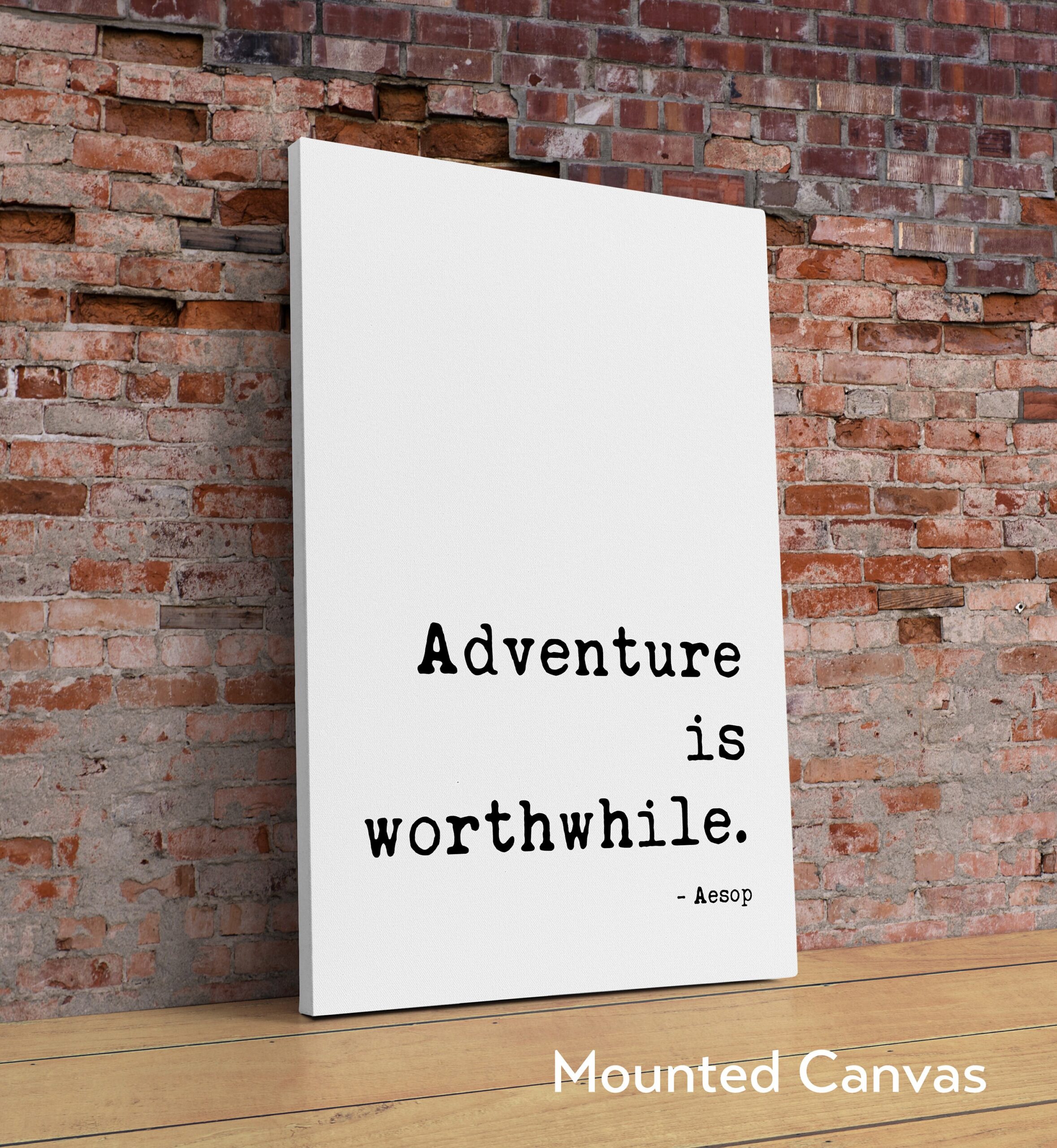 Aesop Quote - Adventure is Worthwhile. Typography Art Print Travel Quotes - Personal Growth - Wisdom - Image 2