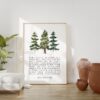 Emily Dickinson Quote - When much in the woods, as a little girl... Typography Art Print - Encouragement - Inspirational - Hiker
