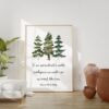 Rainer Maria Rilke Quote - If we surrendered to earth’s intelligence we could rise up rooted, like trees. Typography Watercolor Art Print -