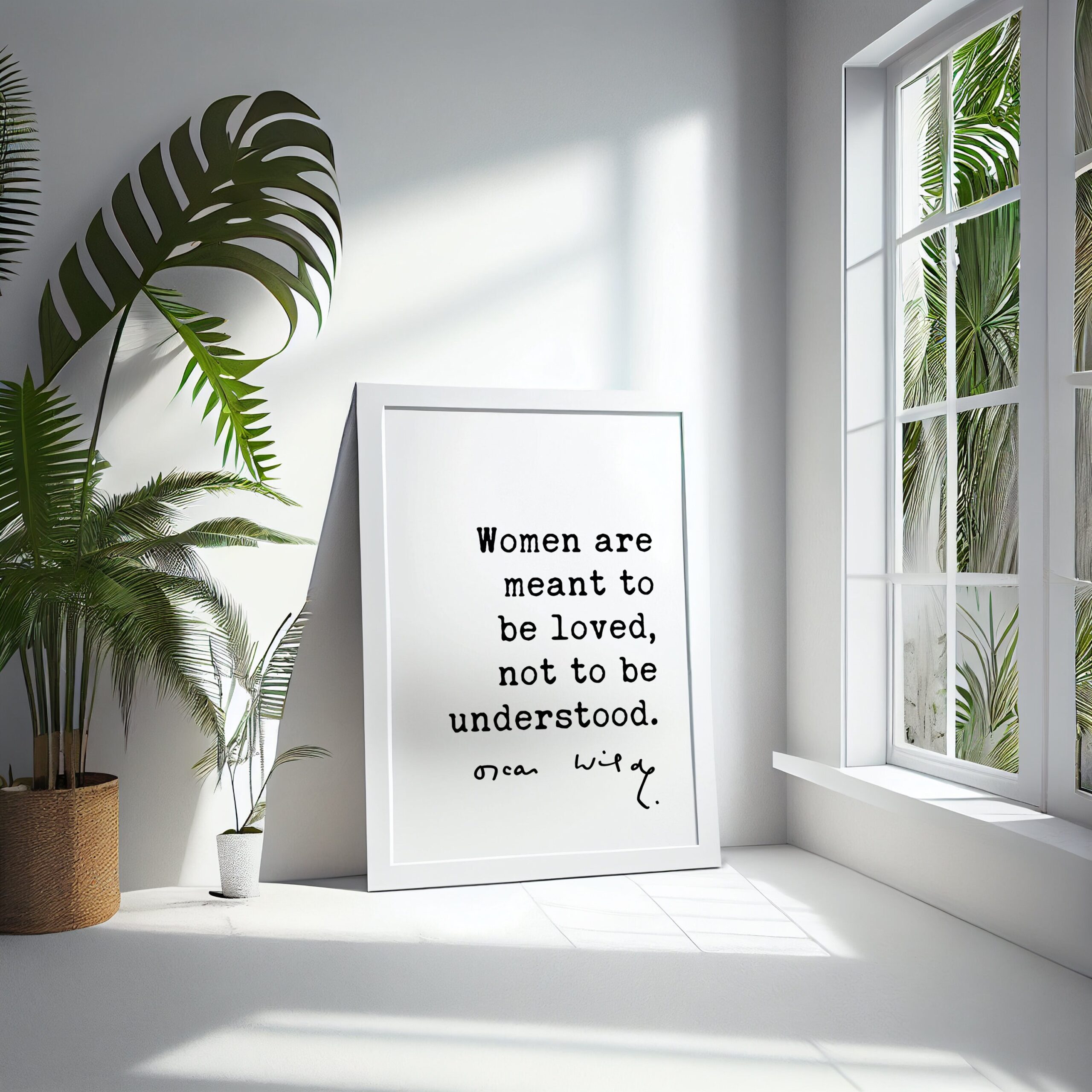 Oscar Wilde Quote - Women are meant to be loved, not to be understood. Typography Wall Art Print - Love - Romance - Gift - Wedding - Image 3