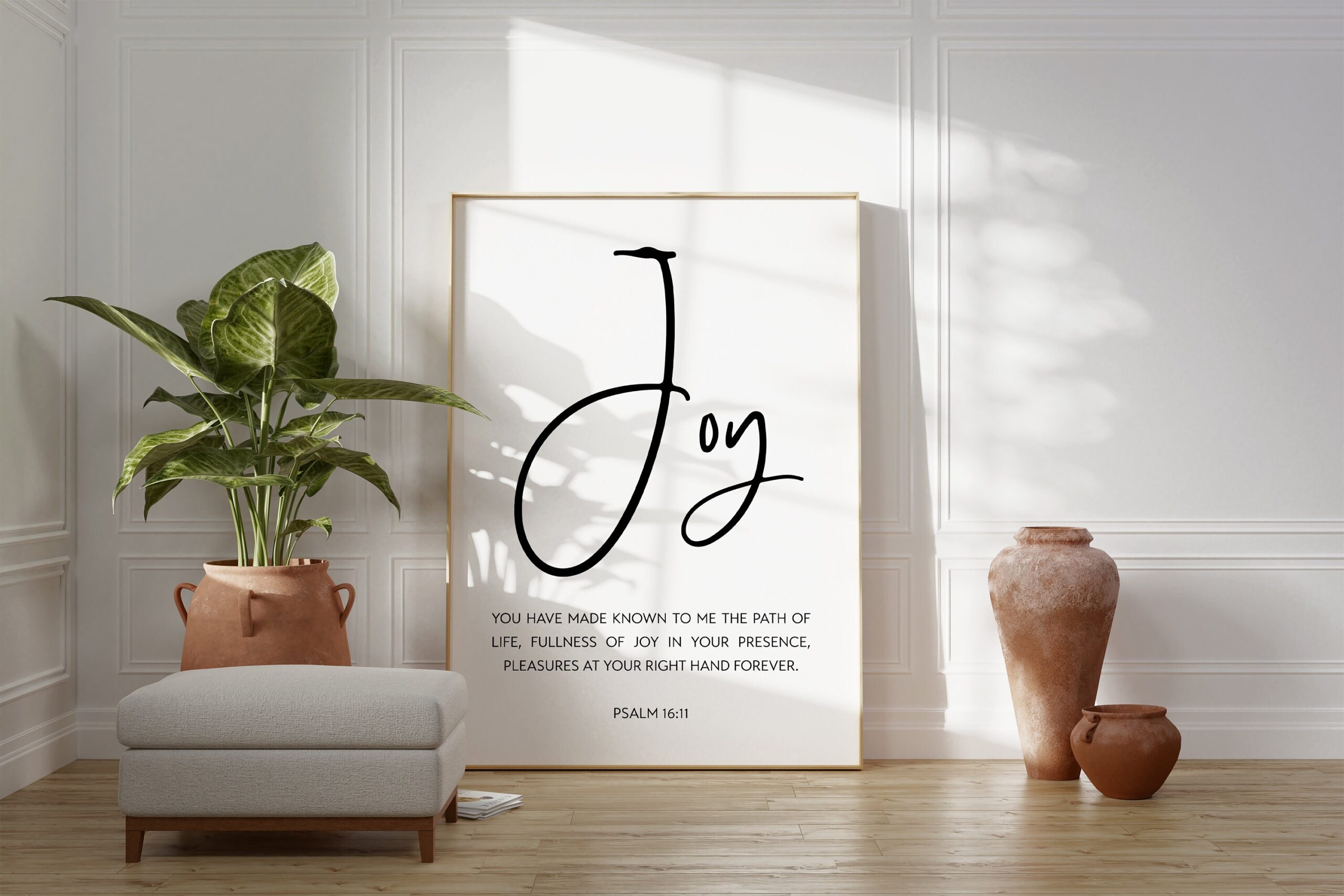 Psalm 16:11 Fullness Of Joy In Your Presence Art Print - Religious Scripture - Bible Verse Art - Modern Wall Art - Image 3