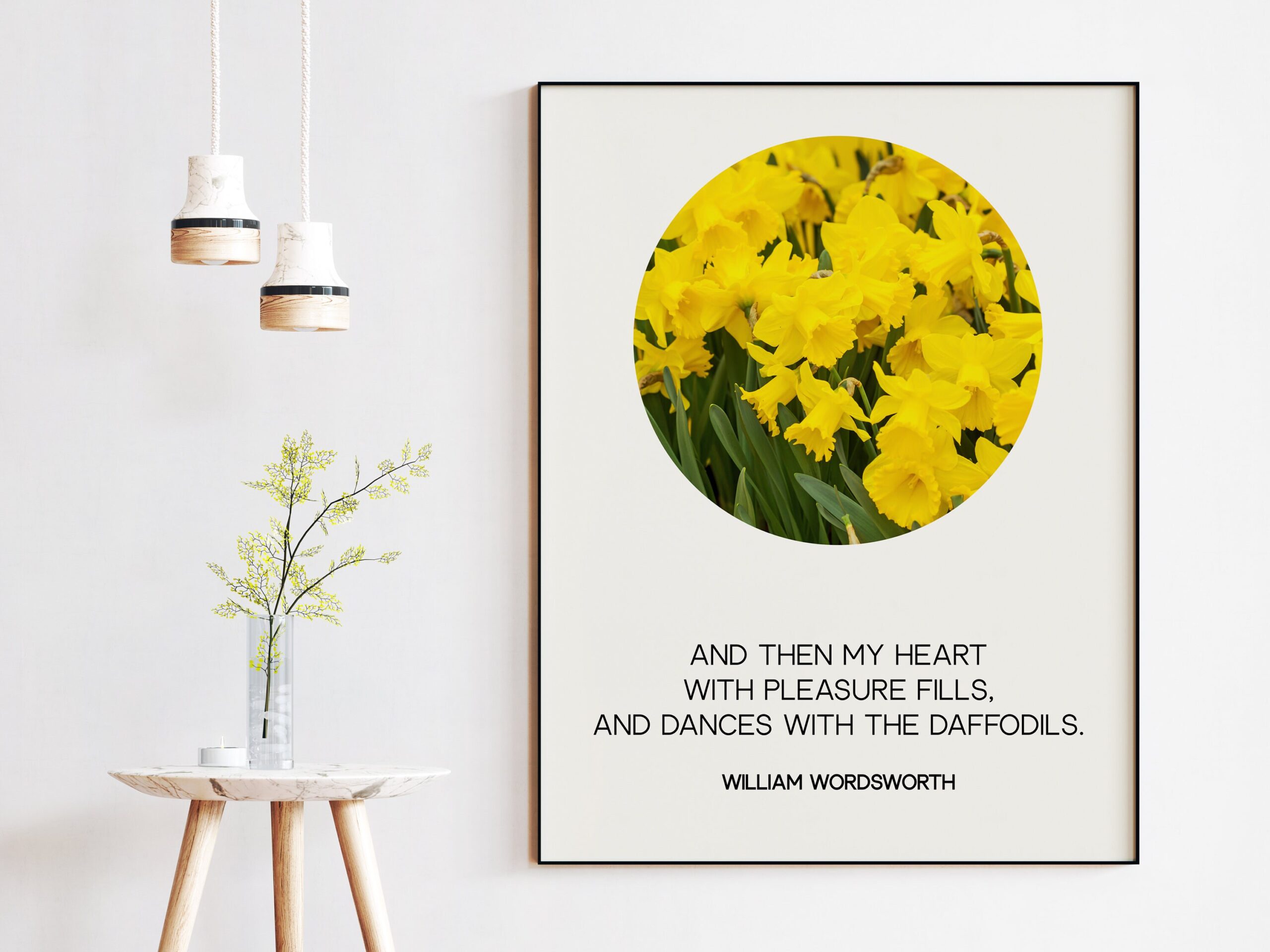 William Wordsworth Daffodils Poem - I Wandered Lonely as a Cloud Art Print - Daffodils Photo - Inspirational Poem - Poetry Wall Art Print - Image 3