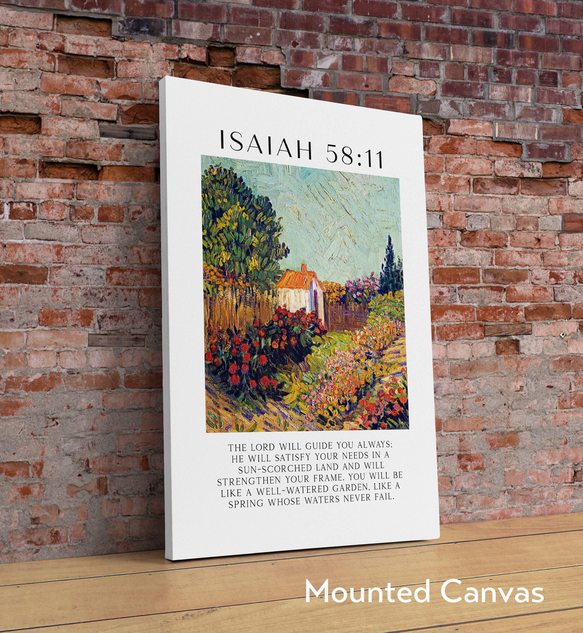 Isaiah 58:11 - The Lord will guide you always; he will satisfy your needs ... Art Print - Featuring Landscape 1925-1928 - Vincent Van Gogh - Image 2