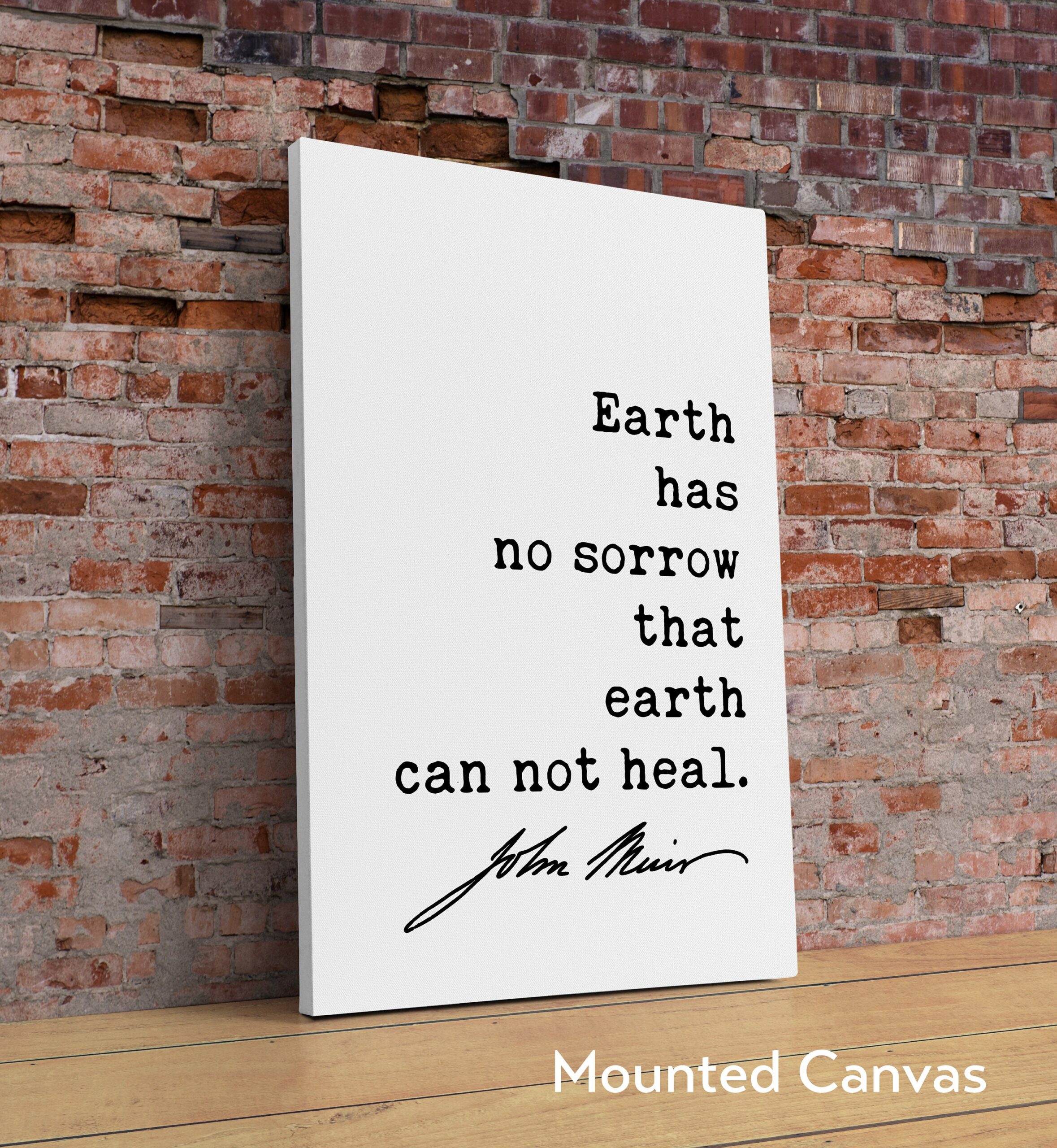 Earth has no sorrow that earth can not heal. - John Muir Quote Art Print - Image 2