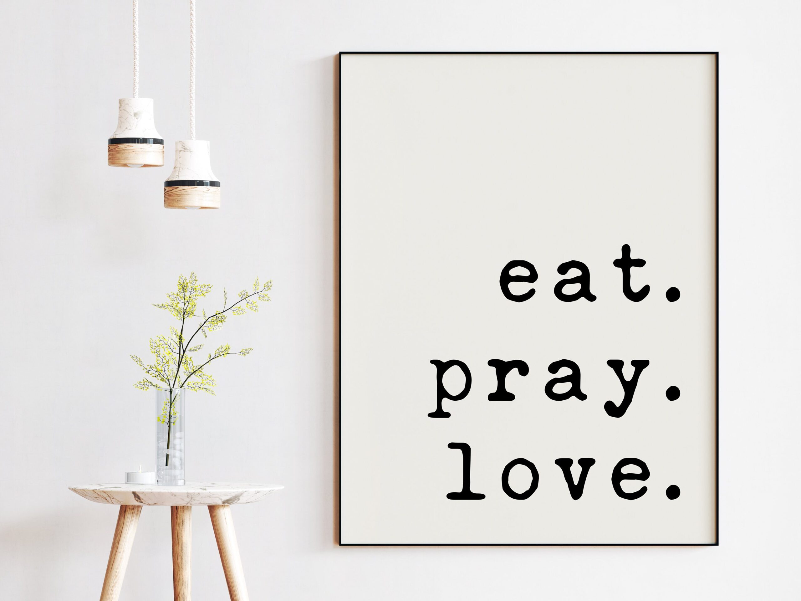Eat. Pray. Love. Typography Art Print - Faith - Religious - Spiritual - Inspirational - Affirmation - Wall Art - Image 3