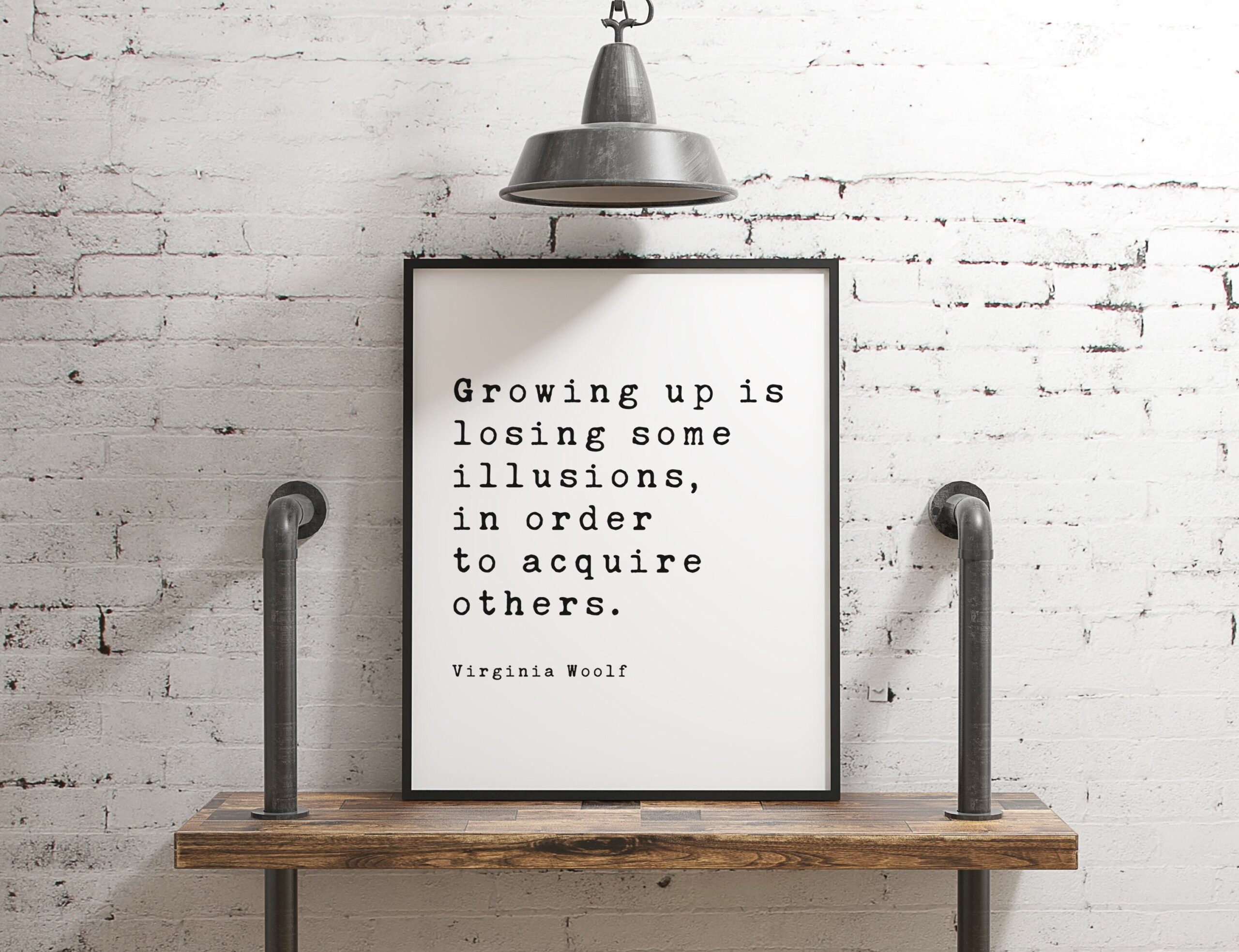 Growing up is losing some illusions, in order to acquire others. - Virginia Woolf Minimalist Art Print, Personal Growth, - Image 3