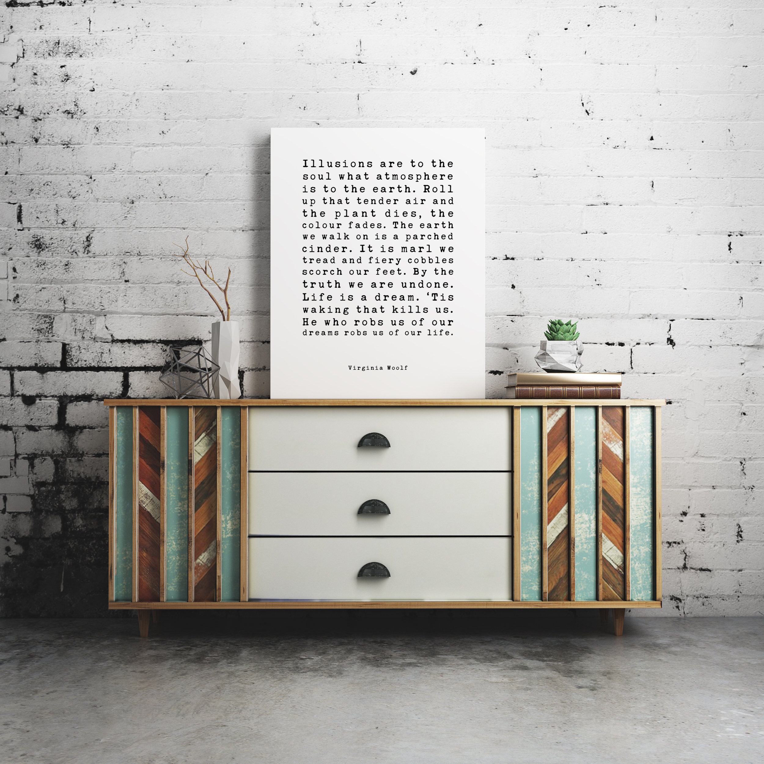 Illusions are to the soul what atmosphere is to the earth. - Virginia Woolf Art Print, Philosophical Quotes, Virginia Woolf Life is a dream - Image 3