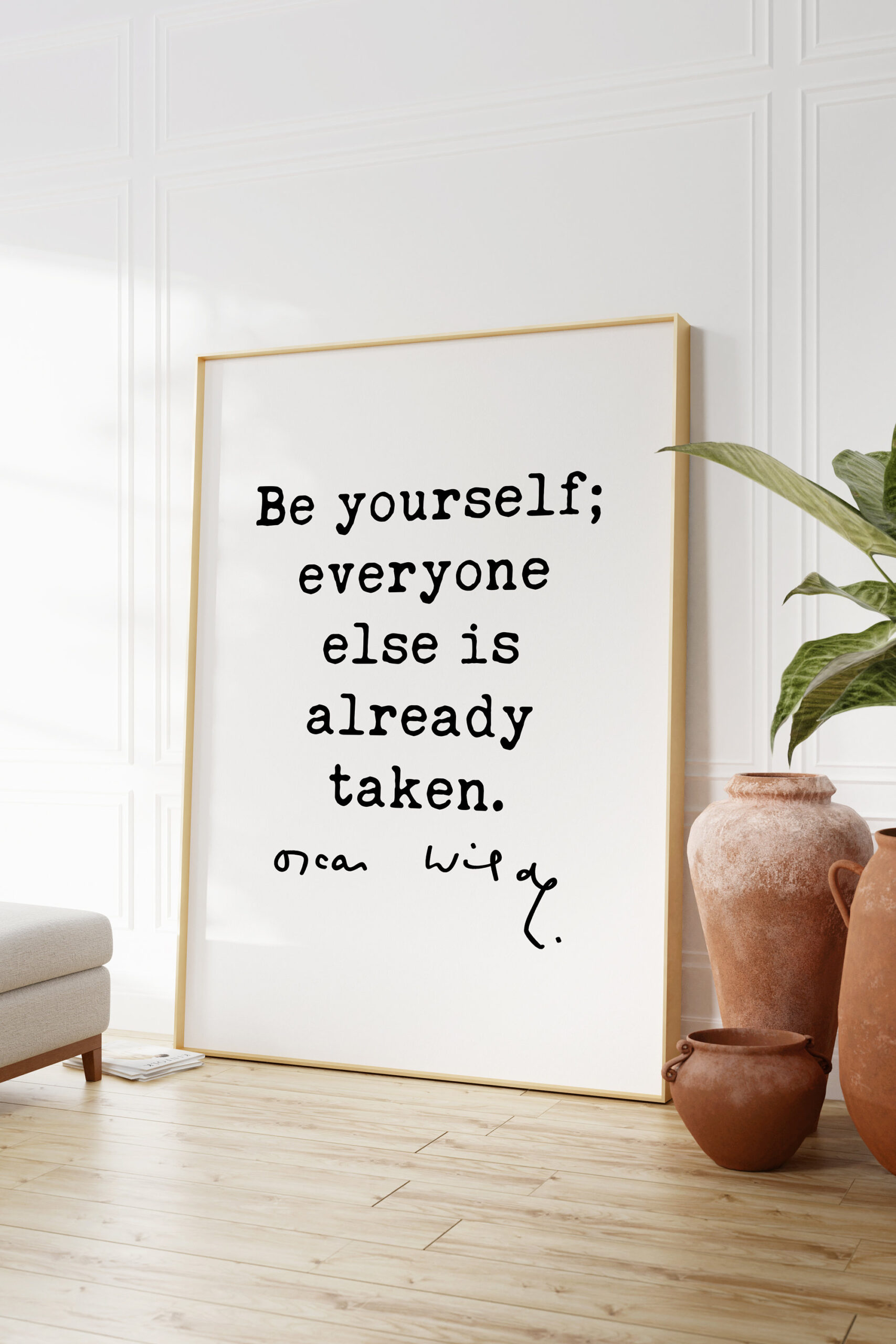 Be yourself; everyone else is already taken. - Oscar Wilde Typography Print - Affirmation Quote, Oscar Wilde Quote, Inspirational Quote - Image 3