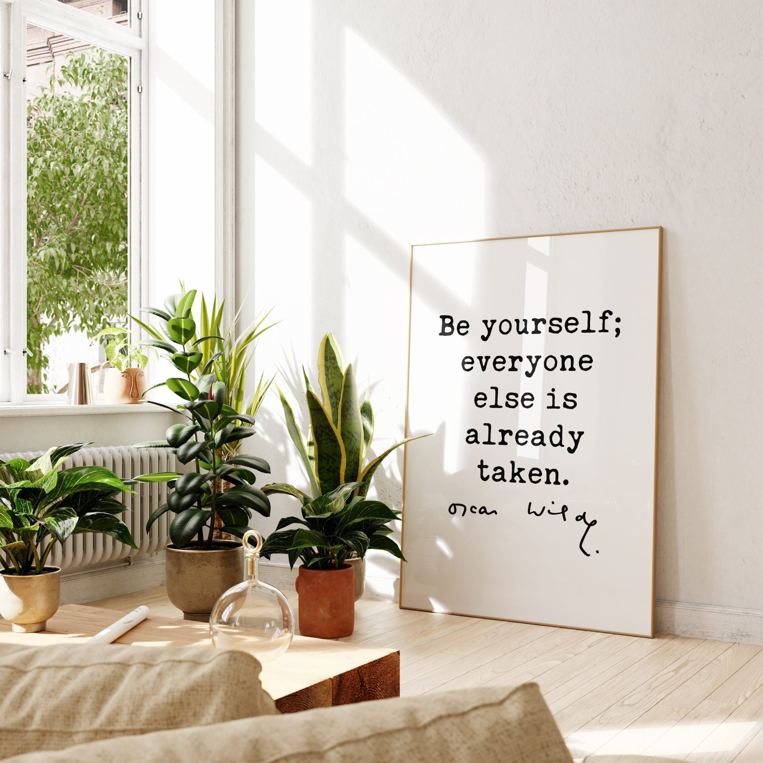 Be yourself; everyone else is already taken. - Oscar Wilde Typography Print - Affirmation Quote, Oscar Wilde Quote, Inspirational Quote