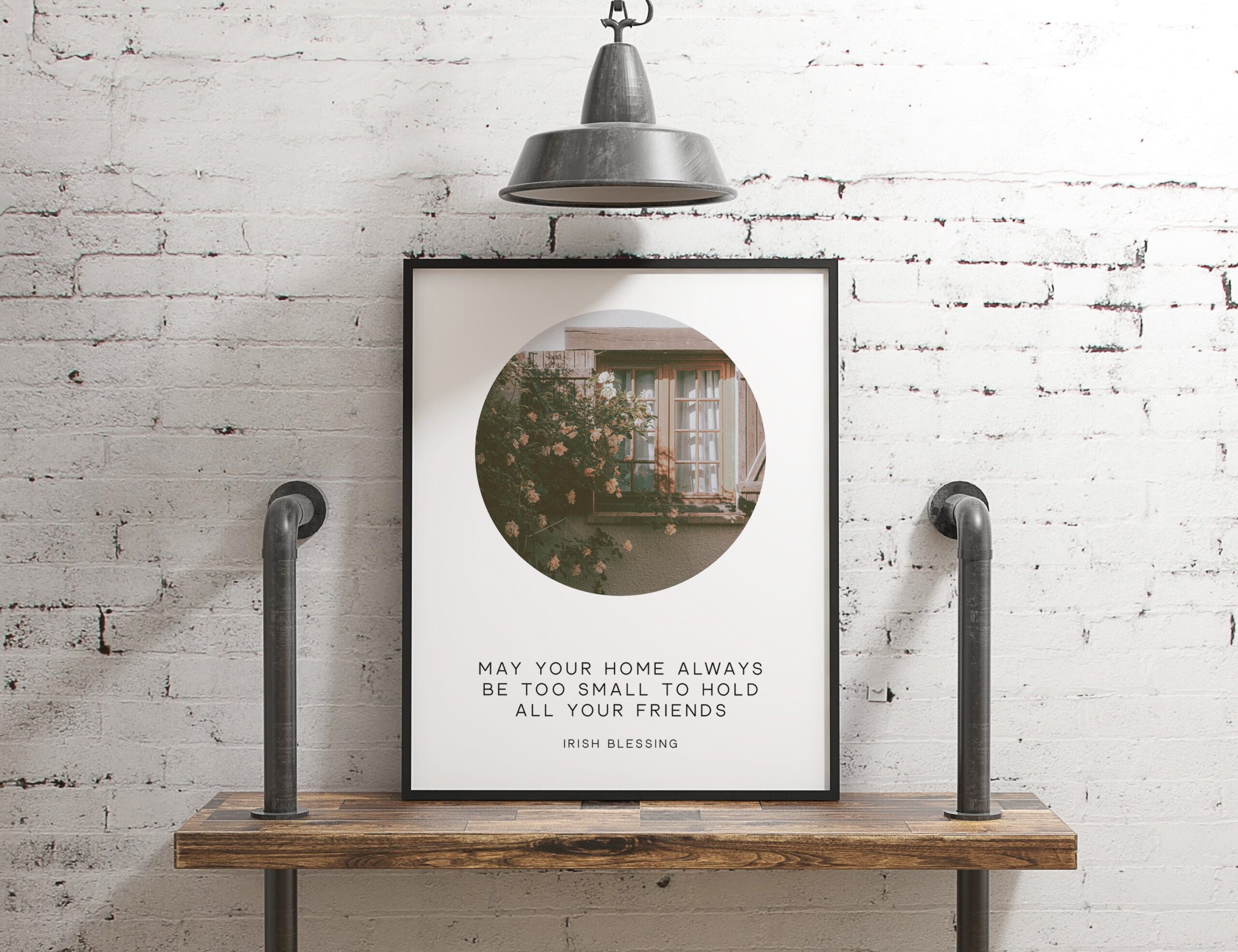 May Your Home Always Be Too Small To Hold All Your Friends - Irish Blessing - Typography Photo Print - Housewarming Gift - New Home Gift - Image 2