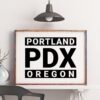 Portland, Oregon PDX Oregon Art Print - Office - Home Decor - Restaurant - Apartment - Condo - Dorm - Typography Portland, Oregon PDX Oregon Art Print - Office - Home Decor - Restaurant - Apartment - Condo - Dorm - Typography