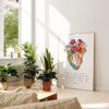 Proverbs 4:23 - Above all else, guard your heart, for everything you do flows from it. Typography Art Print with Heart Flowers Proverbs 4:23 - Above all else, guard your heart, for everything you do flows from it. Typography Art Print with Heart Flowers