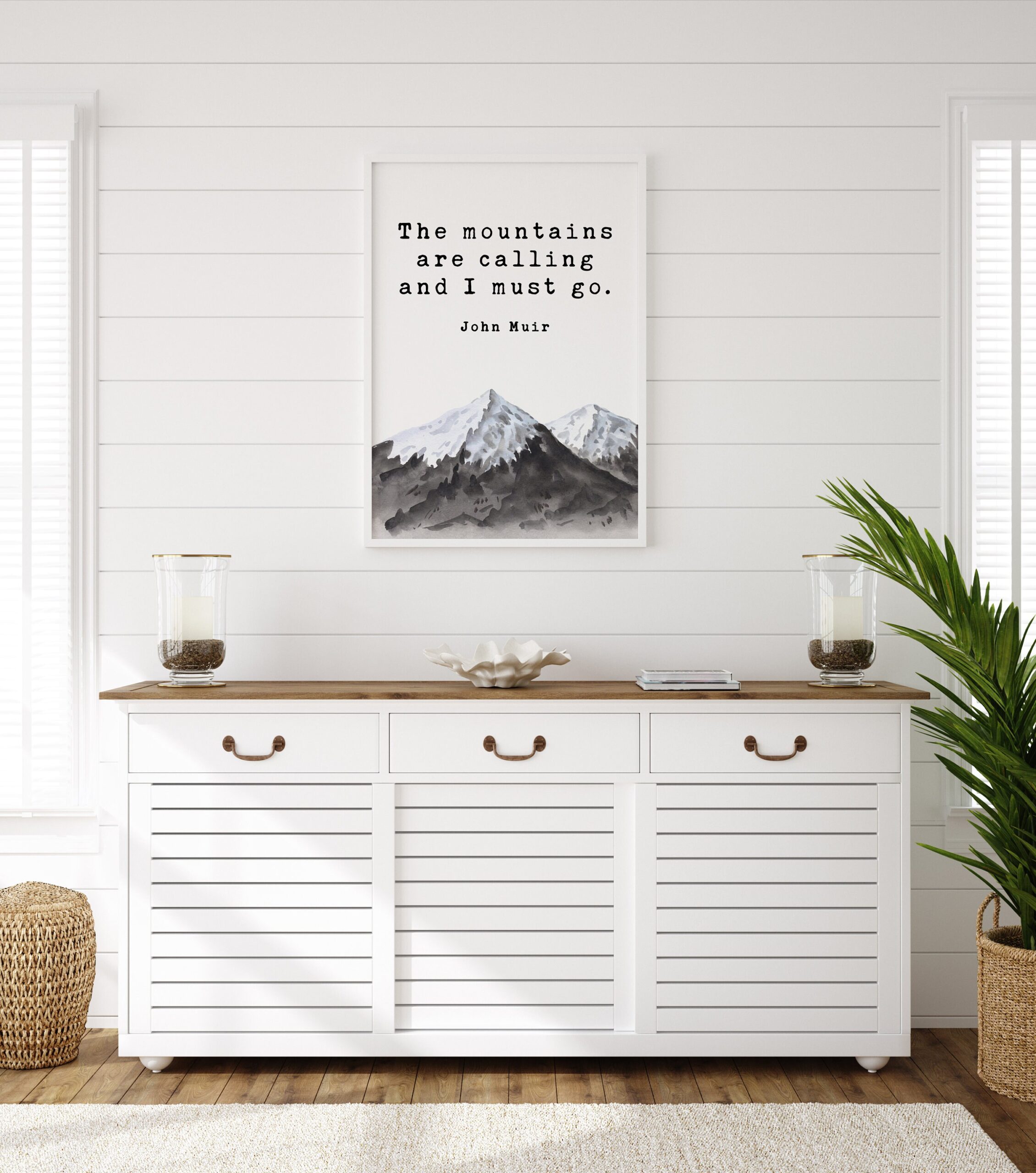 John Muir Quote - The mountains are calling and I must go. Art Print - Nature Lover - Environmentalist - John Muir Quote - Image 2