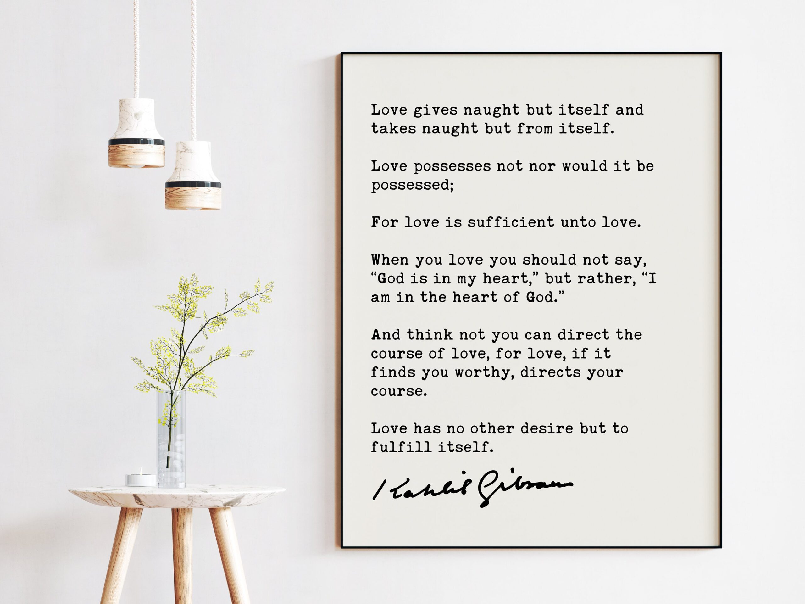 Kahlil Gibran Poem On Love Art Print - Poetry Art Print - Poems - Literary Prints - The Prophet - Image 3