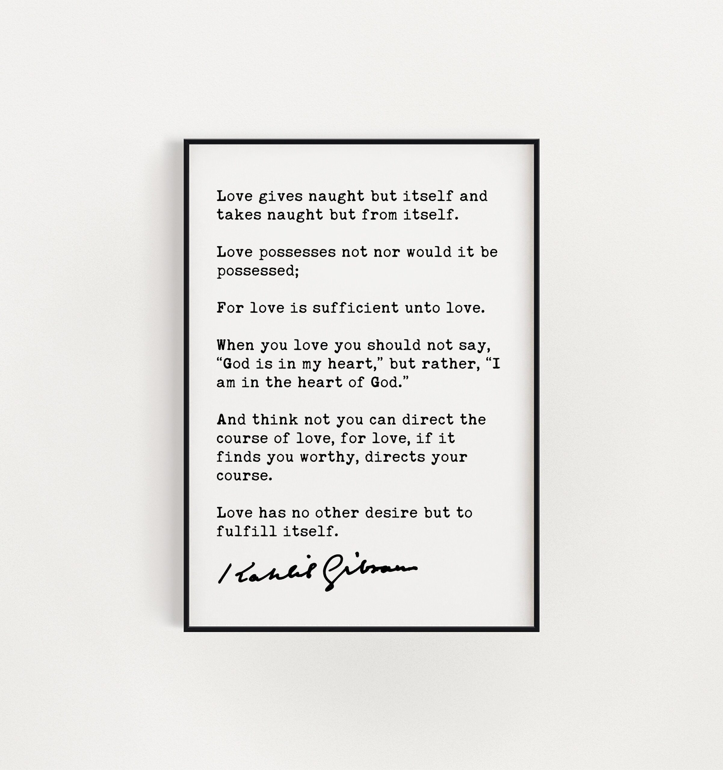 Kahlil Gibran Poem On Love Art Print - Poetry Art Print - Poems - Literary Prints - The Prophet - Image 2