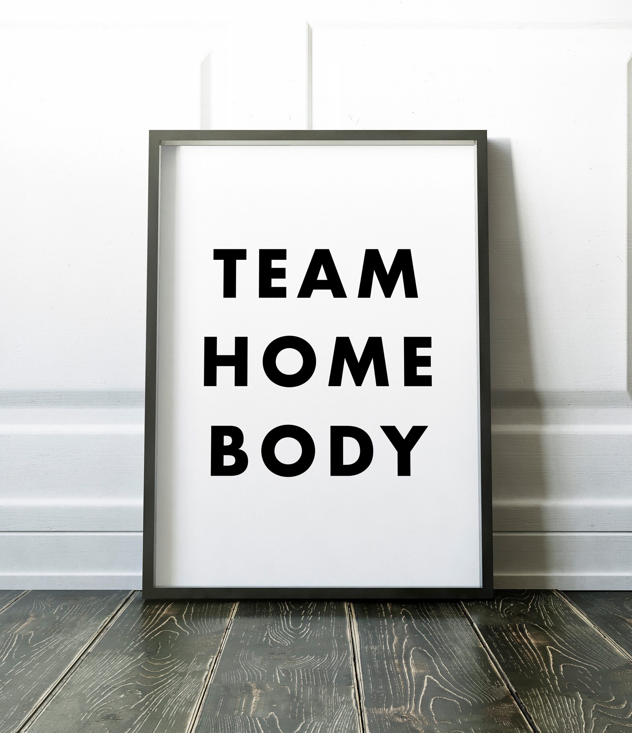 Team Homebody - Introvert Print, Introvert, Homebody Typography Print, Homebody Club, Homebody Art, Homebody Print, Homebody Team - Image 2