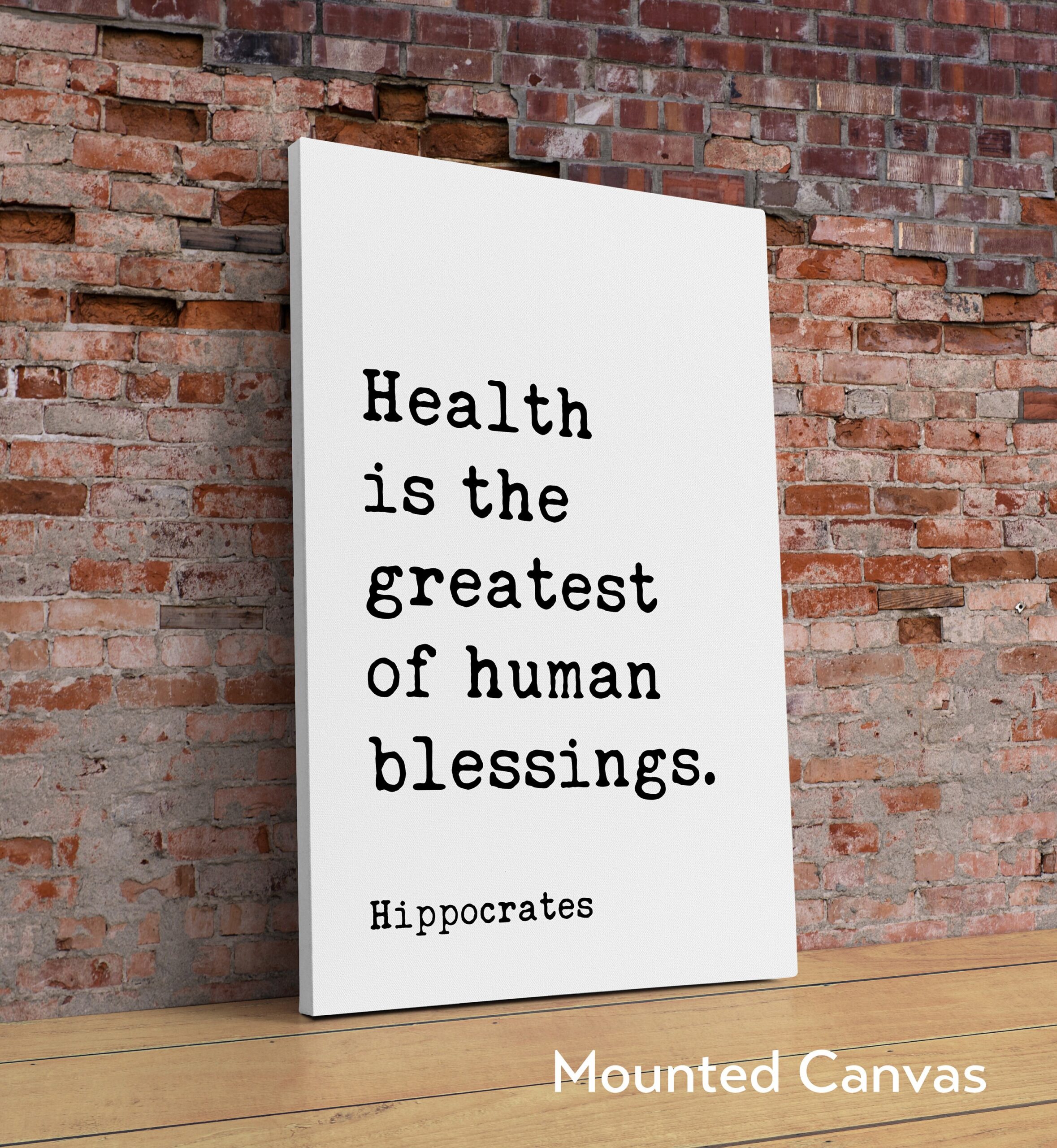 Health is the greatest of human blessings. Hippocrates Quote Typography Art - Wellness - Fitness - Inspiration - Health - Image 2