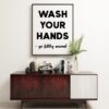 Wash Your Hands Ya Filthy Animal Minimalist Art Print - Bathroom Wall Art - Minimalist Typography Wall Decor - Bathroom Print Art