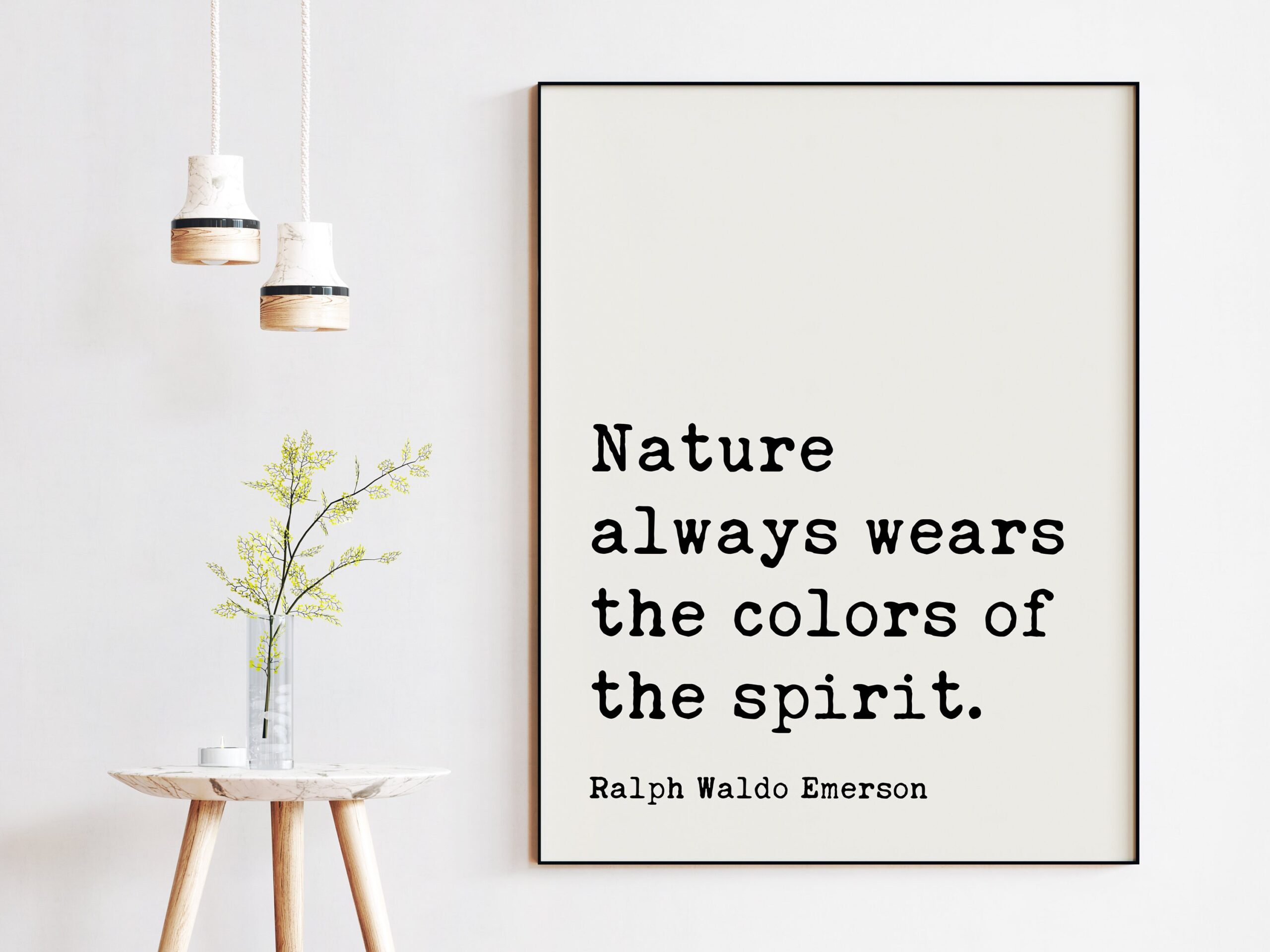 Nature always wears the colors of the spirit. - Ralph Waldo Emerson Typography Art Print - Nature Lover - Conservationist - Environment - Image 3