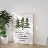 Albert Einstein Quote, Look deep into nature, and then you will understand everything better. Typography Art Print with Evergreen Trees