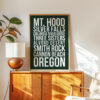 Oregon Natural Wonders Wall Art, Mt Hood, Silver Falls, Cannon Beach Travel Decor, PNW