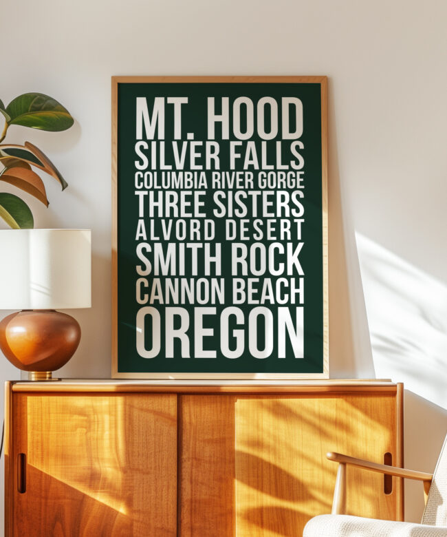 Oregon Natural Wonders Wall Art, Mt Hood, Silver Falls, Cannon Beach Travel Decor, PNW