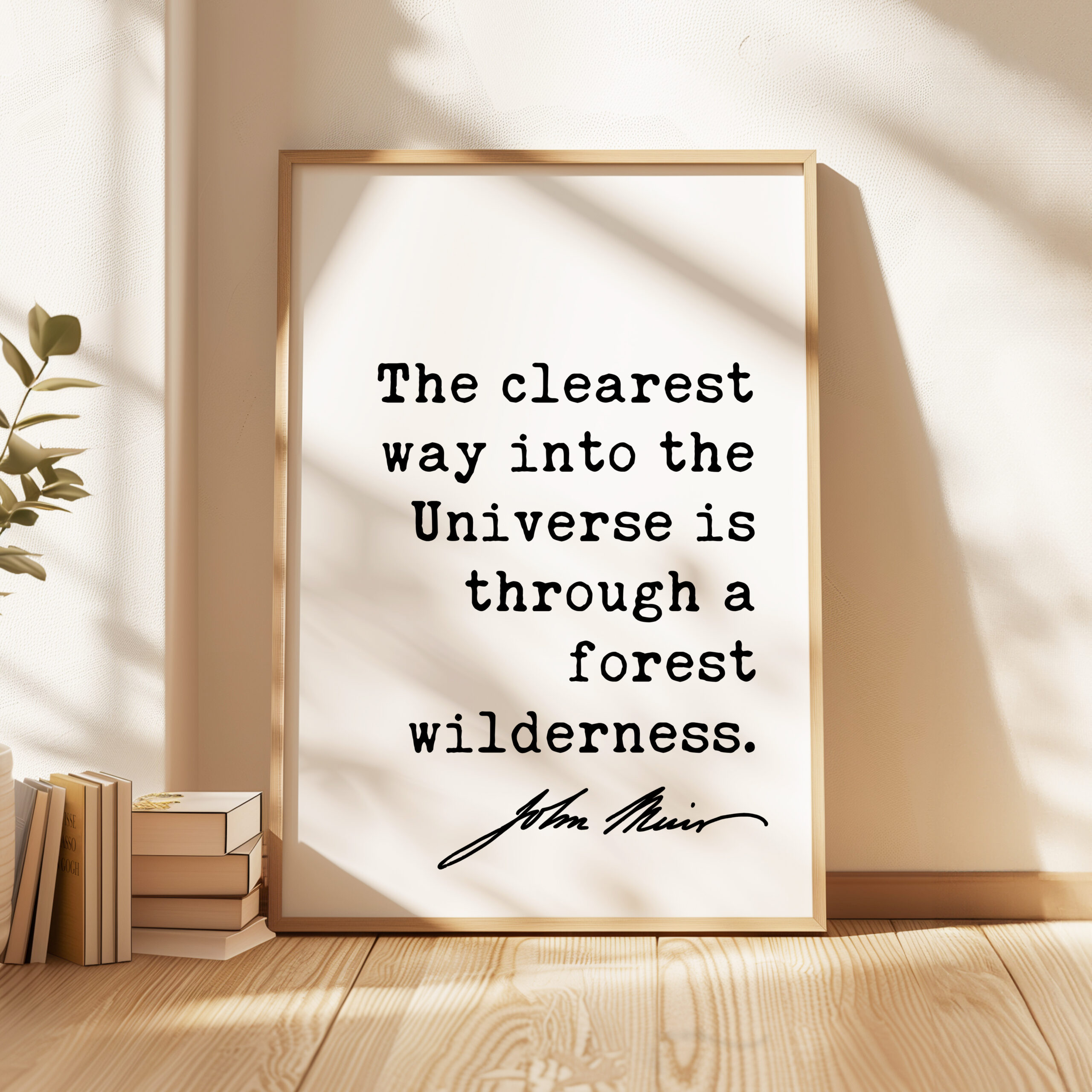Nature Wall Art: The Clearest Way Into The Universe - John Muir Quote - Image 9