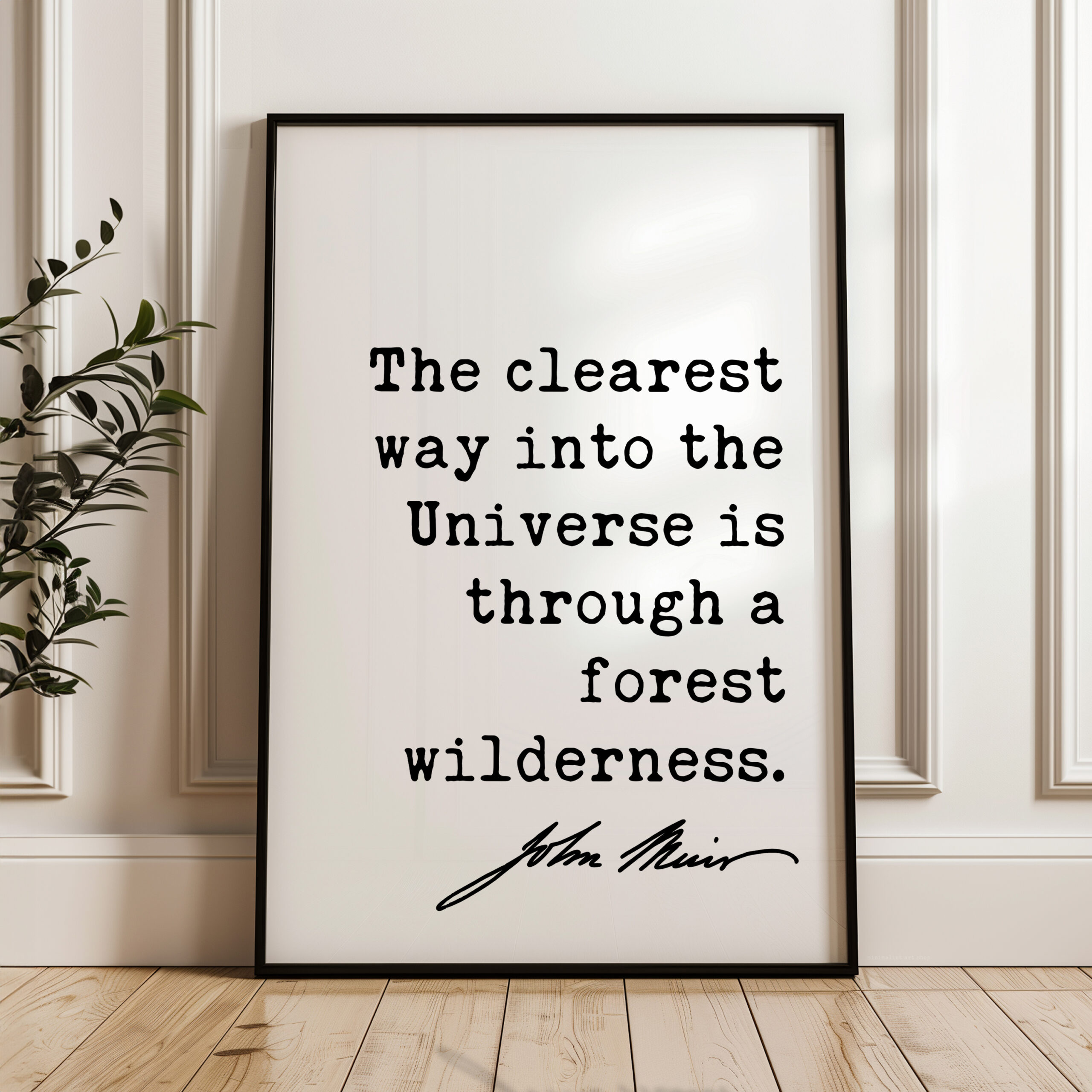 Nature Wall Art: The Clearest Way Into The Universe - John Muir Quote