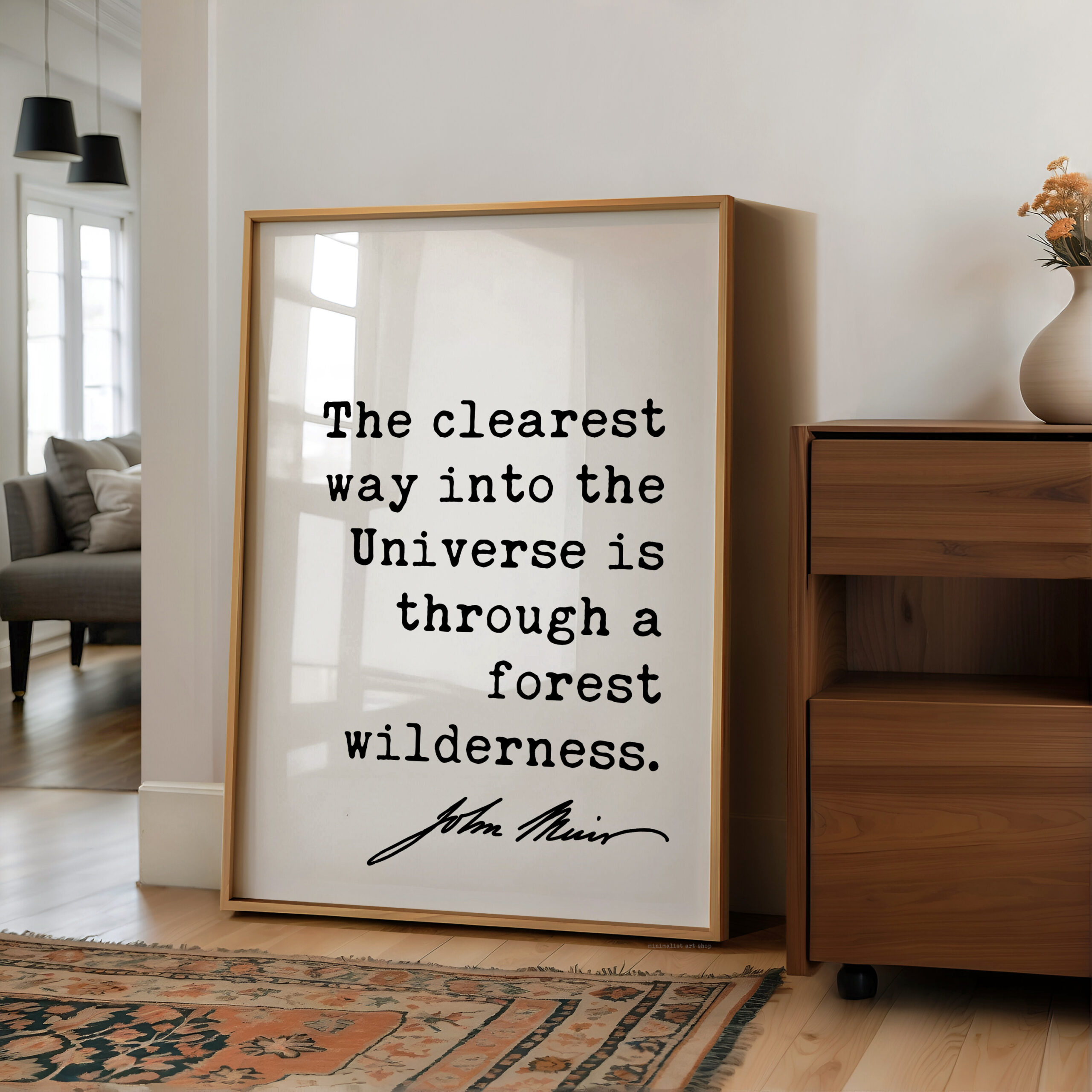 Nature Wall Art: The Clearest Way Into The Universe - John Muir Quote - Image 6