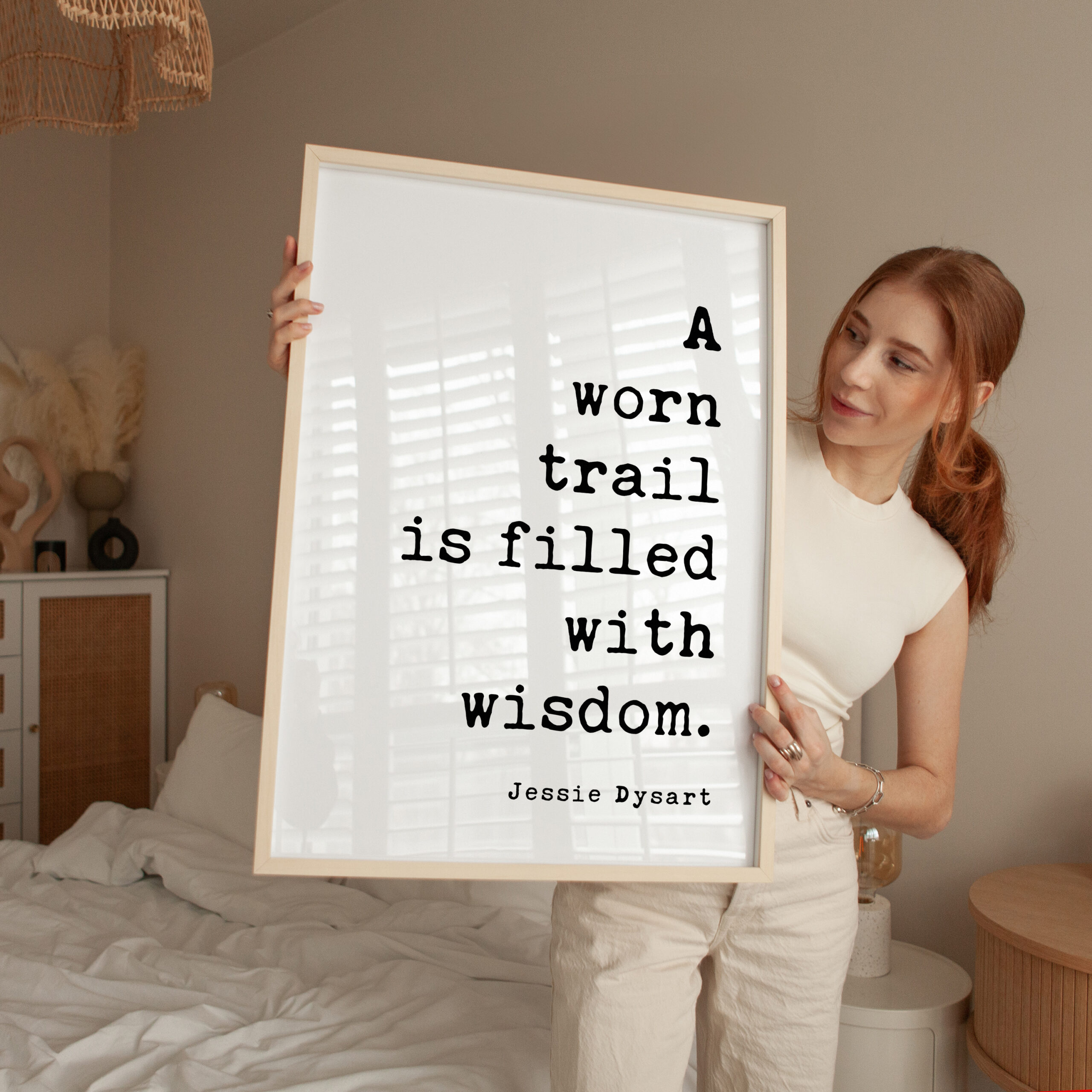 Hiking Quote Wall Art, A Worn Trail Is Filled With Wisdom, Original Jessie Dysart Print - Image 5