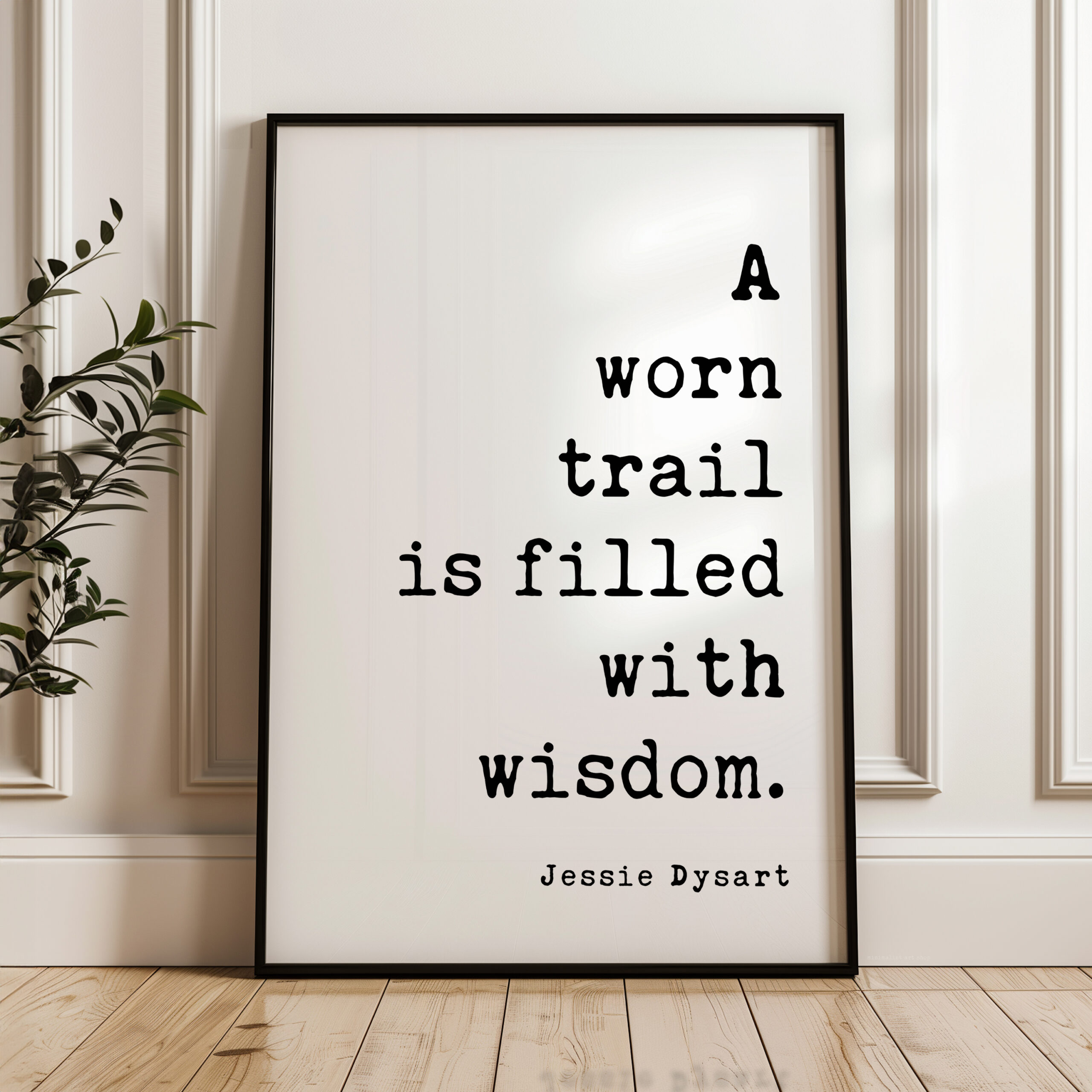 Hiking Quote Wall Art, A Worn Trail Is Filled With Wisdom, Original Jessie Dysart Print - Image 11