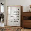 Hiking Quote Wall Art, A Worn Trail Is Filled With Wisdom, Original Jessie Dysart Print Hiking Quote Wall Art, A Worn Trail Is Filled With Wisdom, Original Jessie Dysart Print
