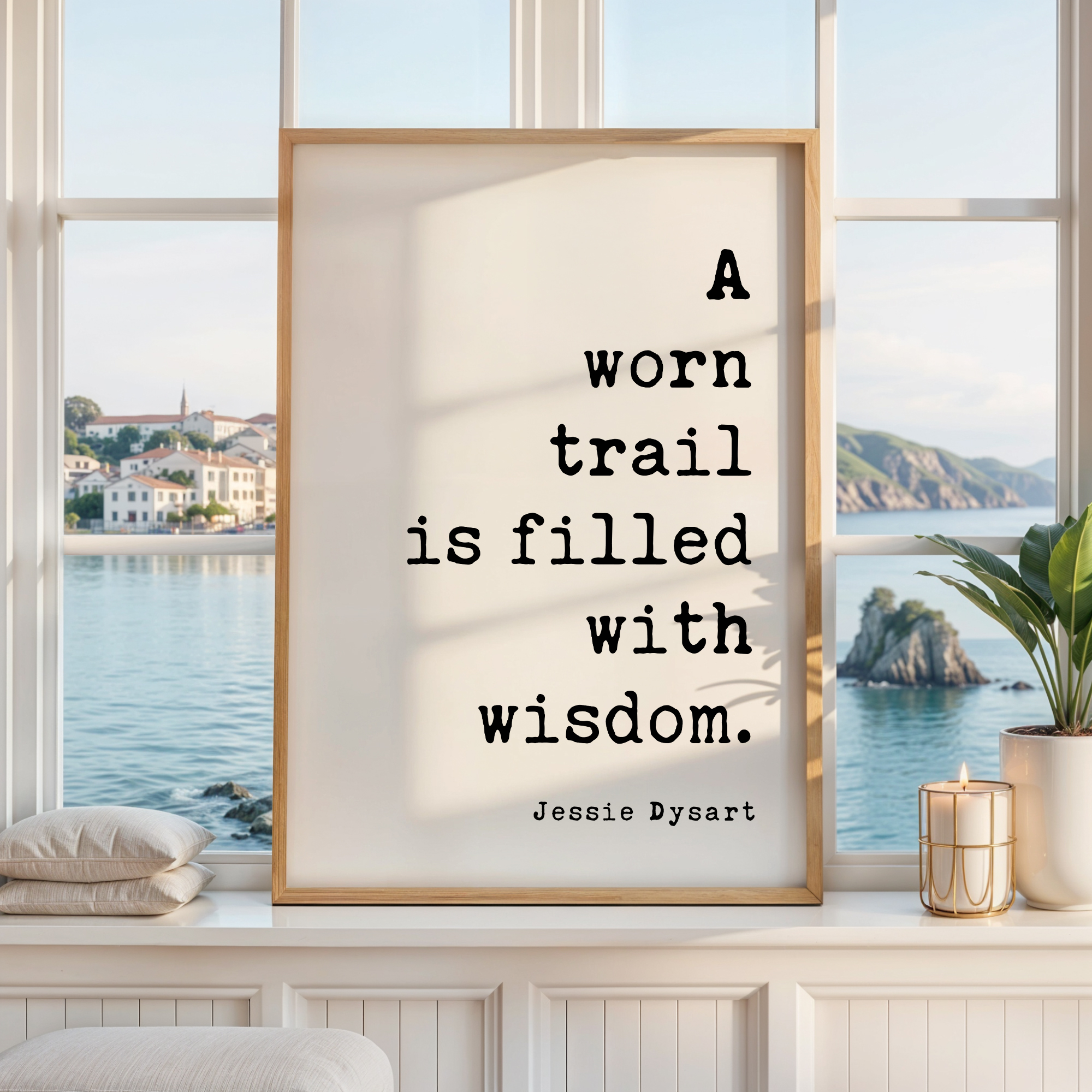Hiking Quote Wall Art, A Worn Trail Is Filled With Wisdom, Original Jessie Dysart Print - Image 6