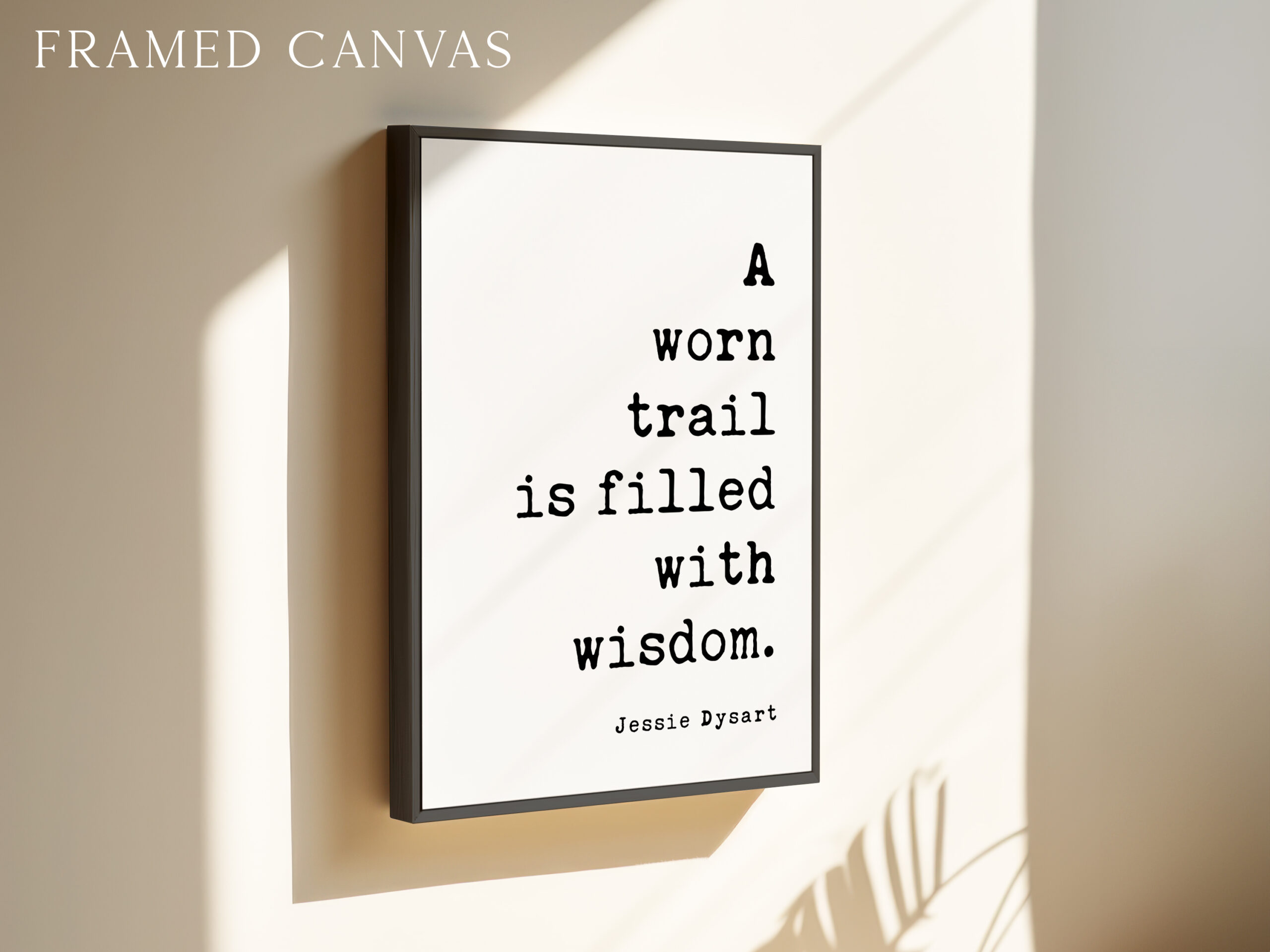 Hiking Quote Wall Art, A Worn Trail Is Filled With Wisdom, Original Jessie Dysart Print - Image 3