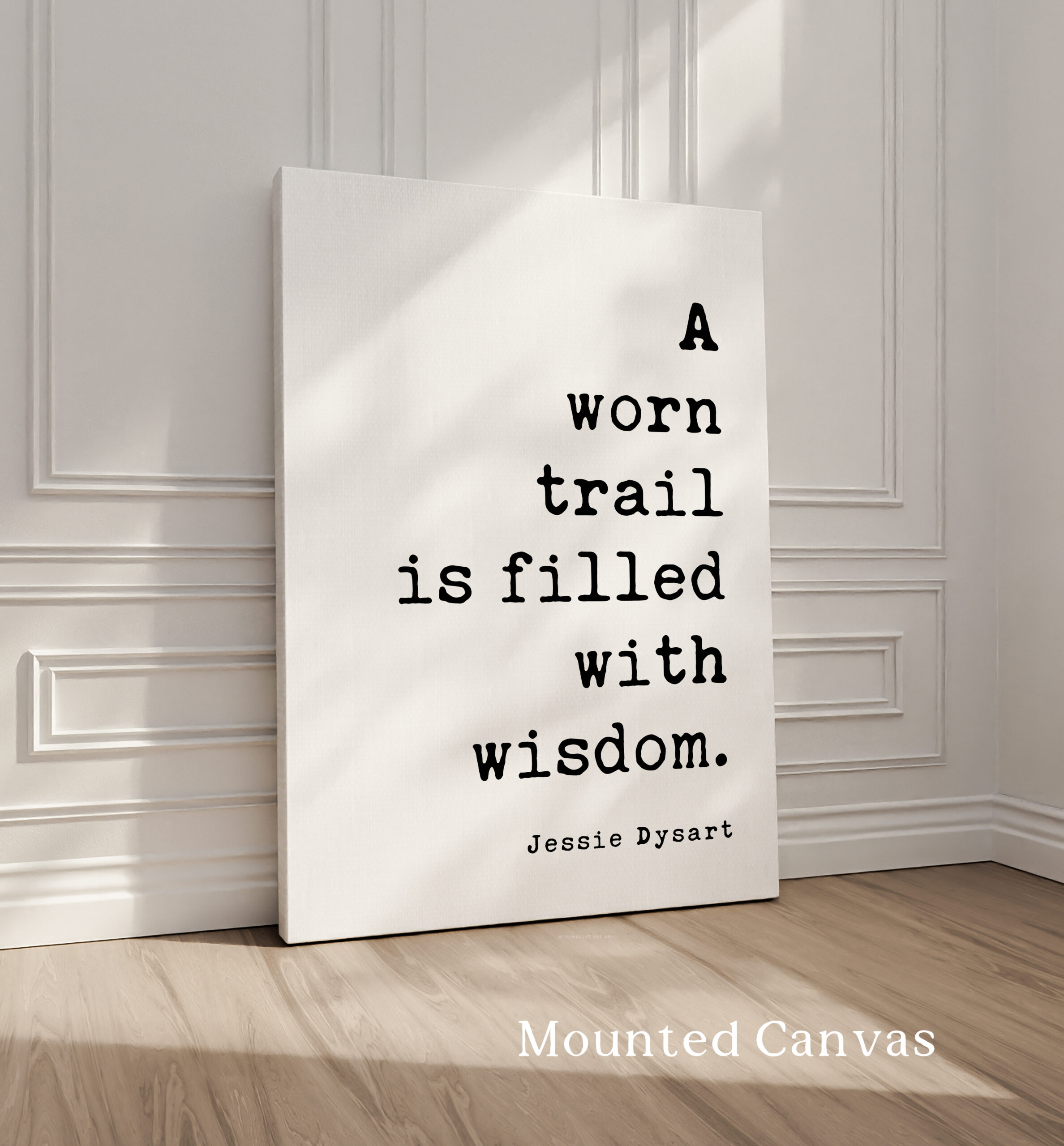 Hiking Quote Wall Art, A Worn Trail Is Filled With Wisdom, Original Jessie Dysart Print - Image 2