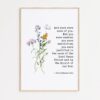 1 Corinthians 6:11 And such were some of you. But you were washed... Typography Wall Art with Wildflowers, Bible, Christian