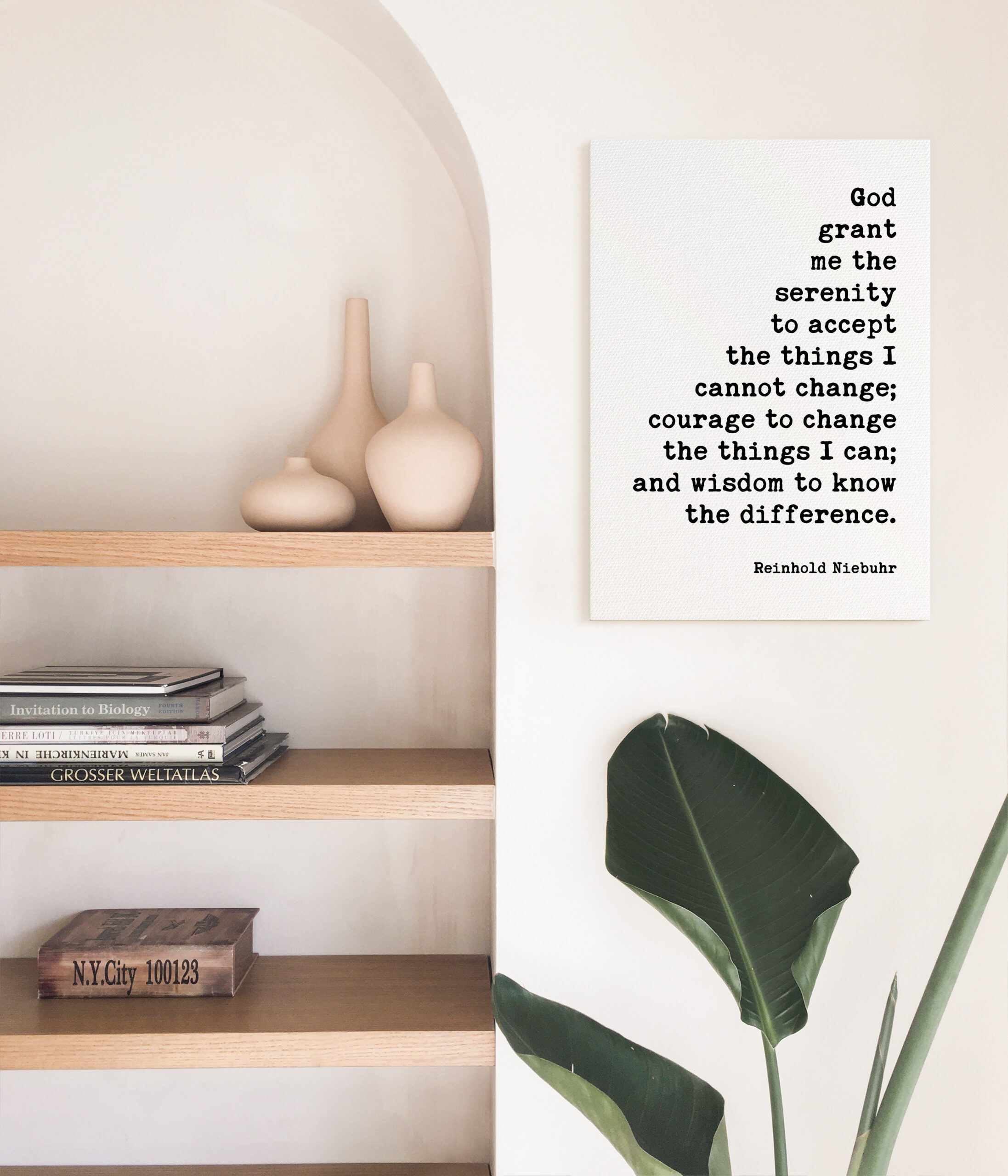 Serenity Prayer by Reinhold Niebuhr - Low Profile Mounted Canvas Typography Art Print - Image 5