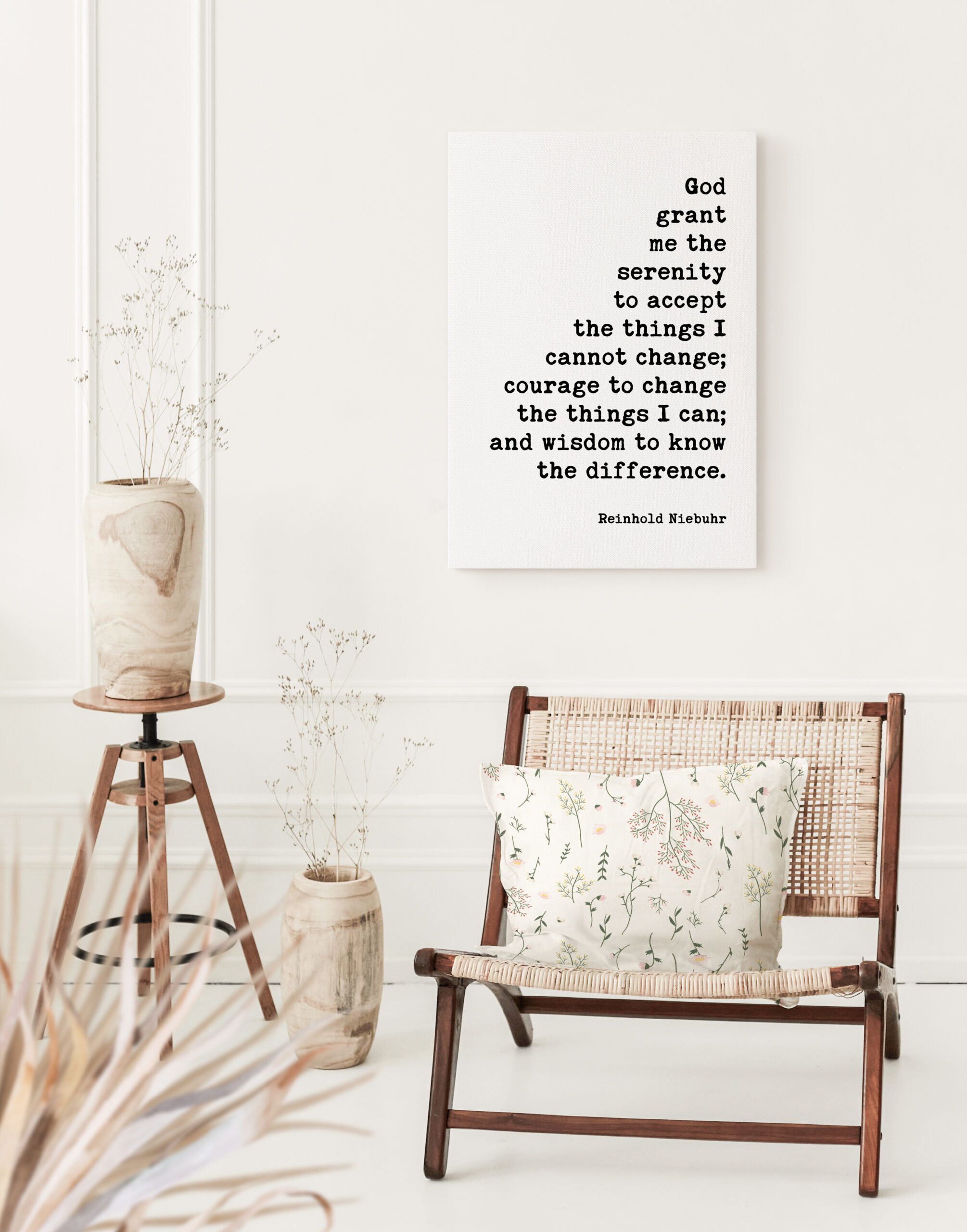 Serenity Prayer by Reinhold Niebuhr - Low Profile Mounted Canvas Typography Art Print - Image 6