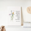 I am not afraid, because God is with me. I was born for this. Joan of Arc Quote Low Profile Mounted Canvas Typography Art Print