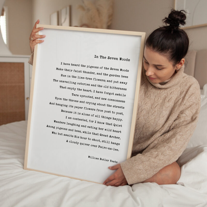In The Seven Woods - William Butler Yeats Poem with Typography Art Print - Image 4