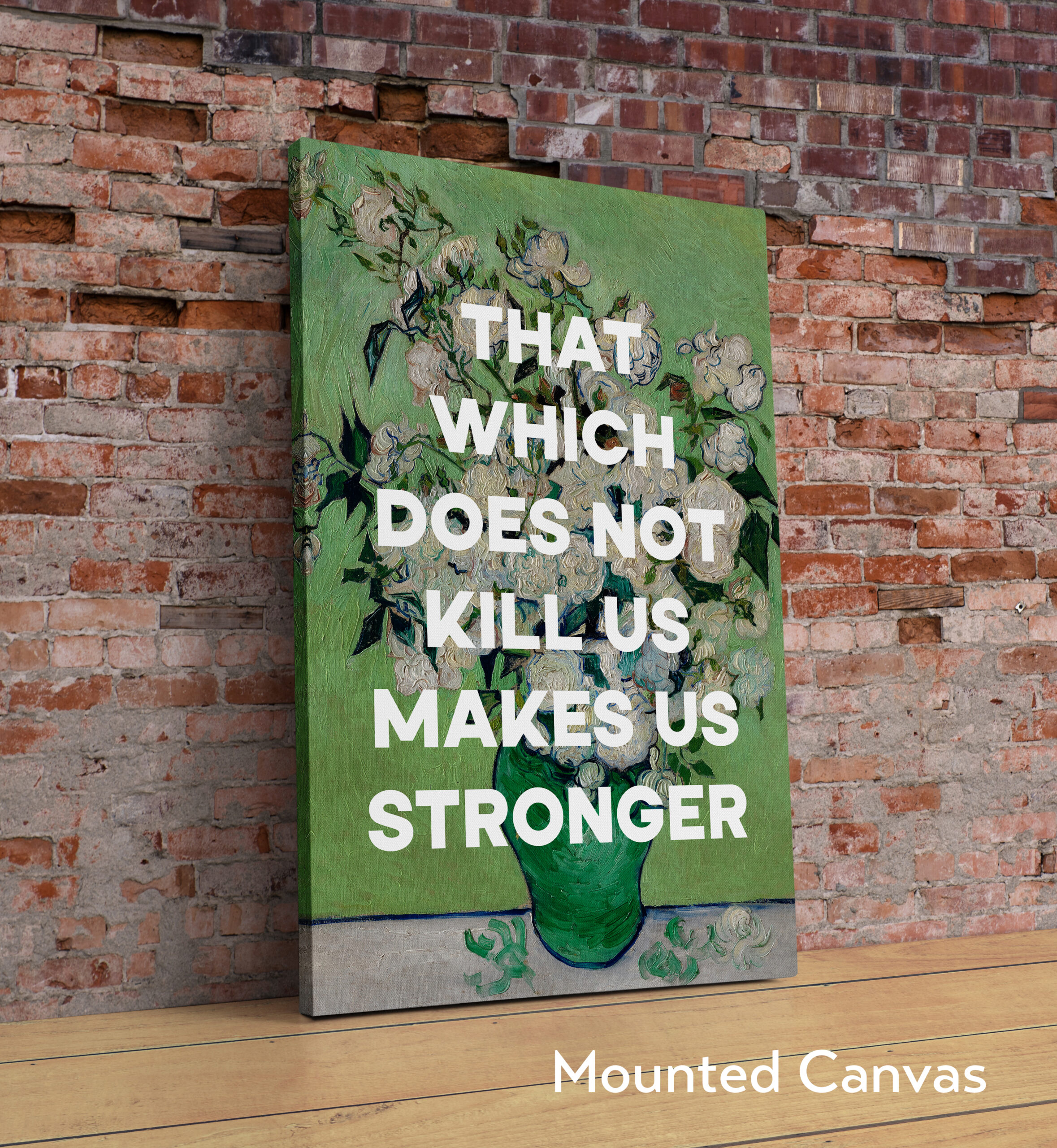 That which does not kill us makes us stronger. Friedrich Nietzsche Quote Typography Art Print - Roses (1890) Painting - Image 2