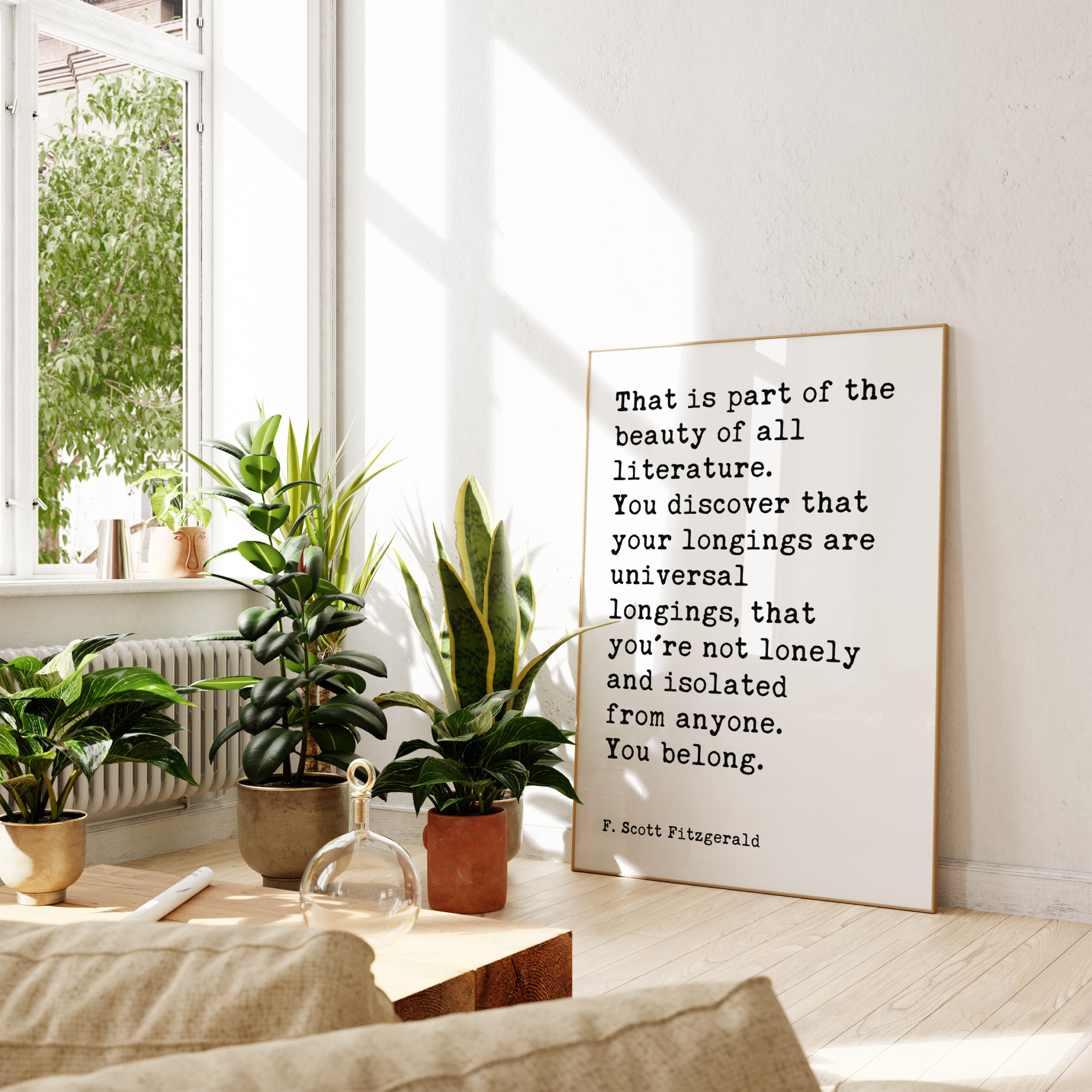 That is Part of the Beauty of All Literature - F. Scott Fitzgerald Quote Typography Art Print - Image 5