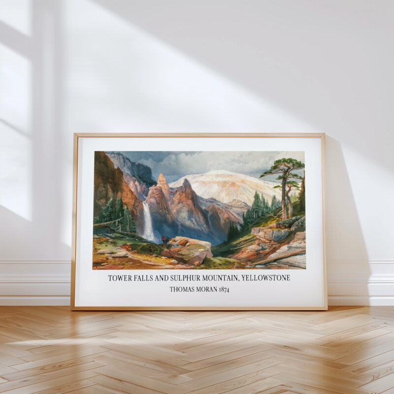 Tower Falls and Sulphur Mountain, Yellowstone by Thomas Moran 1874 Art Print - Image 4